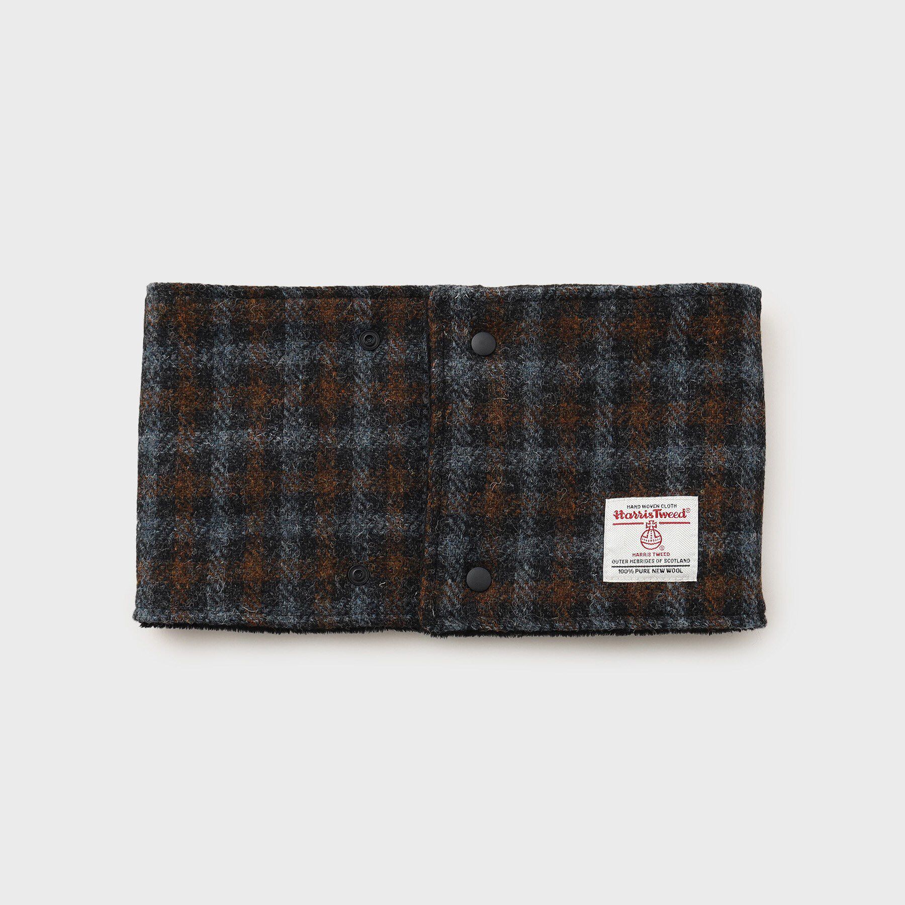 THE SHOP TK「【HARRIS TWEED／ハリスツイード】ショートボアネックウォーマー」|スヌード|ブルー(293)
