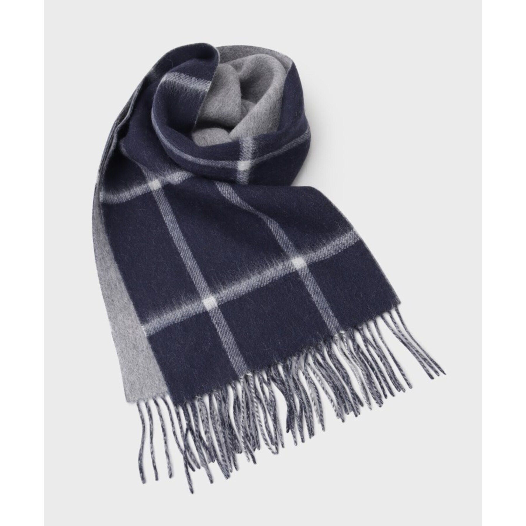 THE SHOP TK「ウールリバーシブルマフラー ビジネス兼用 ／ チェック ／ へリンボン」|ストール|