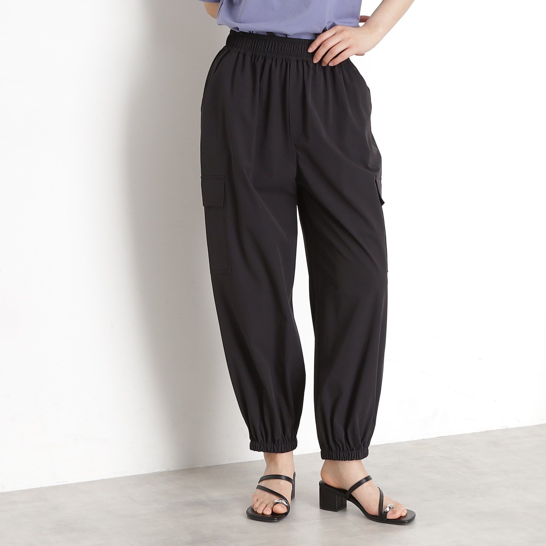 THE SHOP TK「カーゴパンツ【撥水/UV/洗濯機OK】」|その他|ブラック(019)