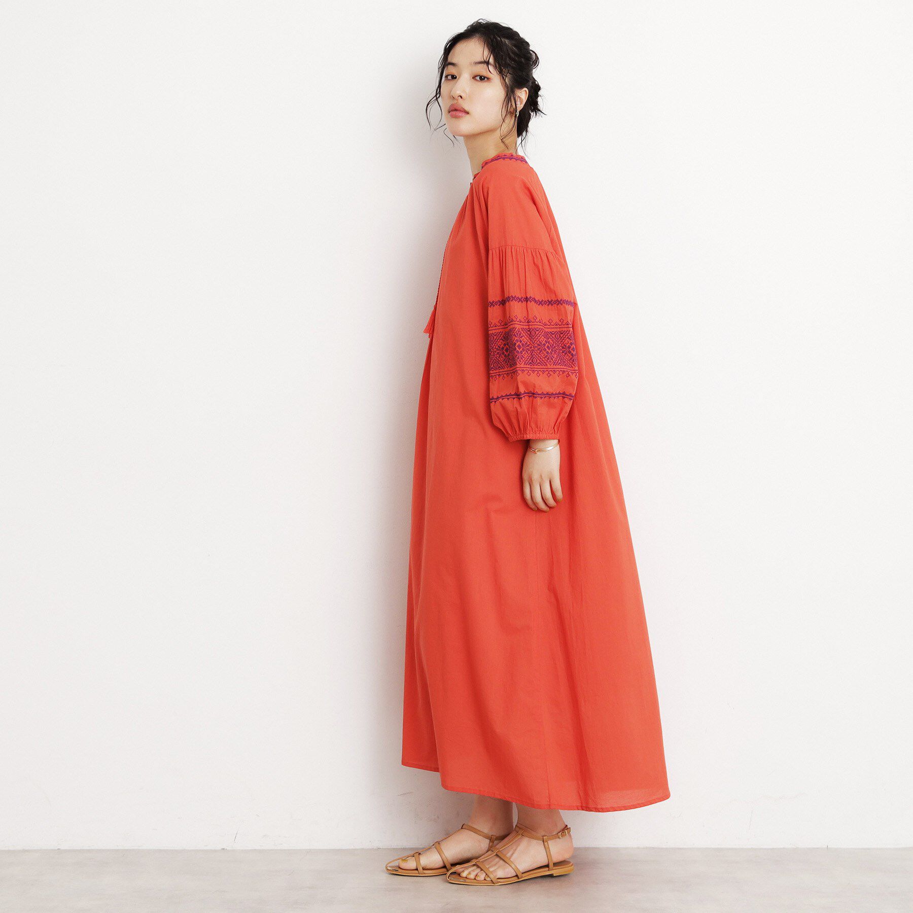 THE SHOP TK「刺繍ワンピース【洗濯機OK】」|ワンピース|