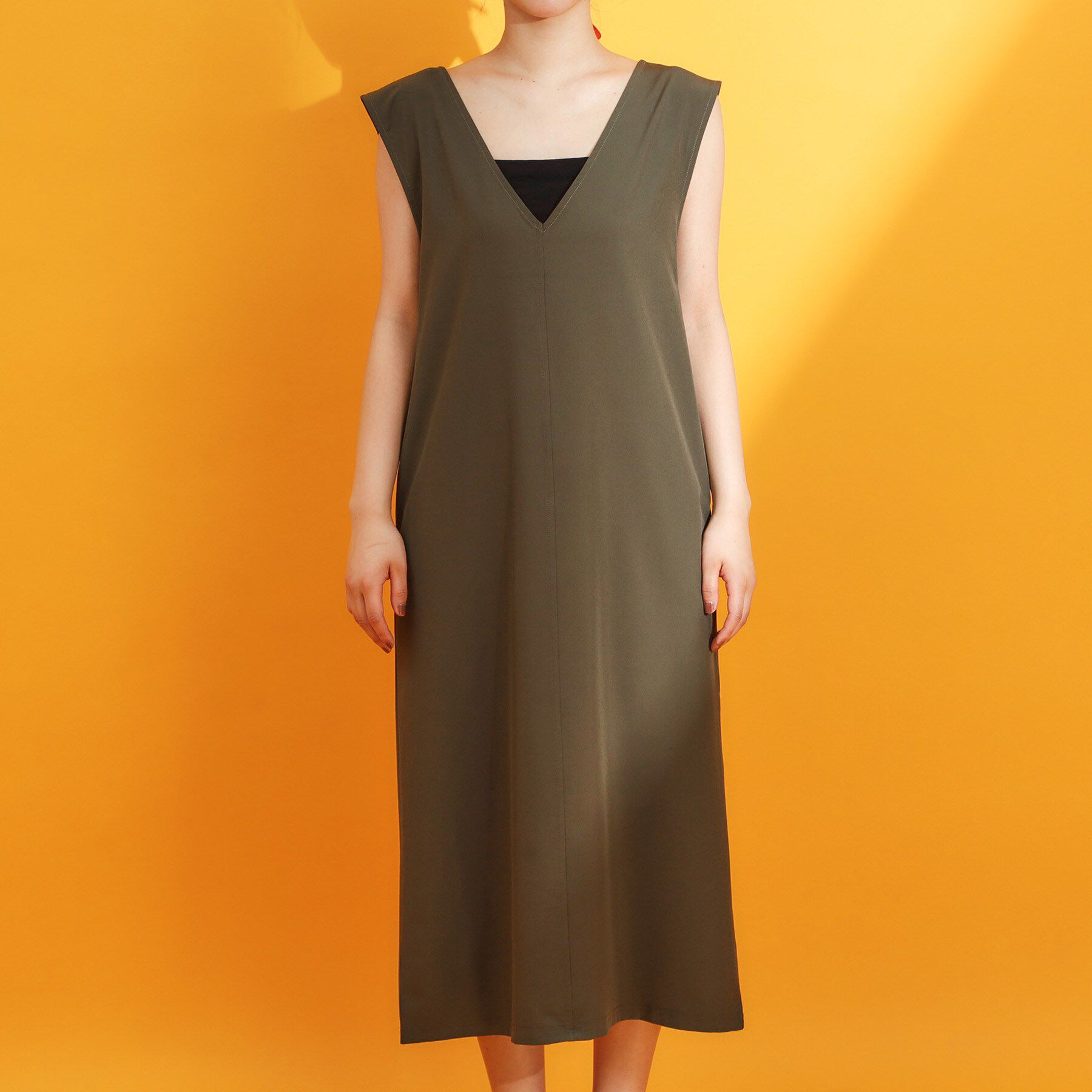 THE SHOP TK「【mizugiwa/ラッシュガード】Vネックジャンスカ/セットアップ可/接触冷感/UVケア/洗濯機O」|ワンピース|