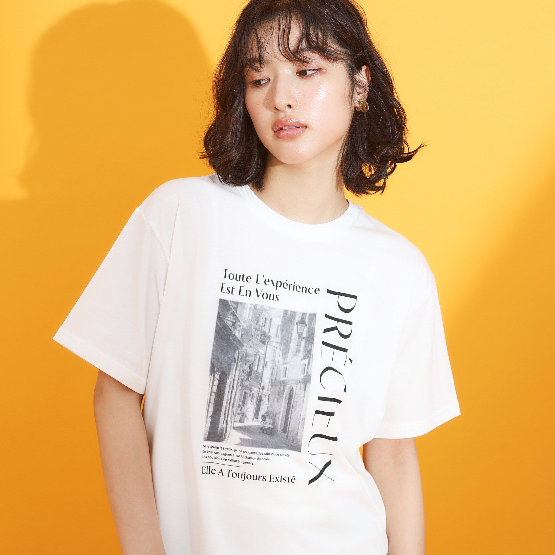 THE SHOP TK「フォトアソートTシャツ【接触冷感/UV/毛玉になりにくい/洗濯機OK】」|Tシャツ・カットソー|オフホワイト(103