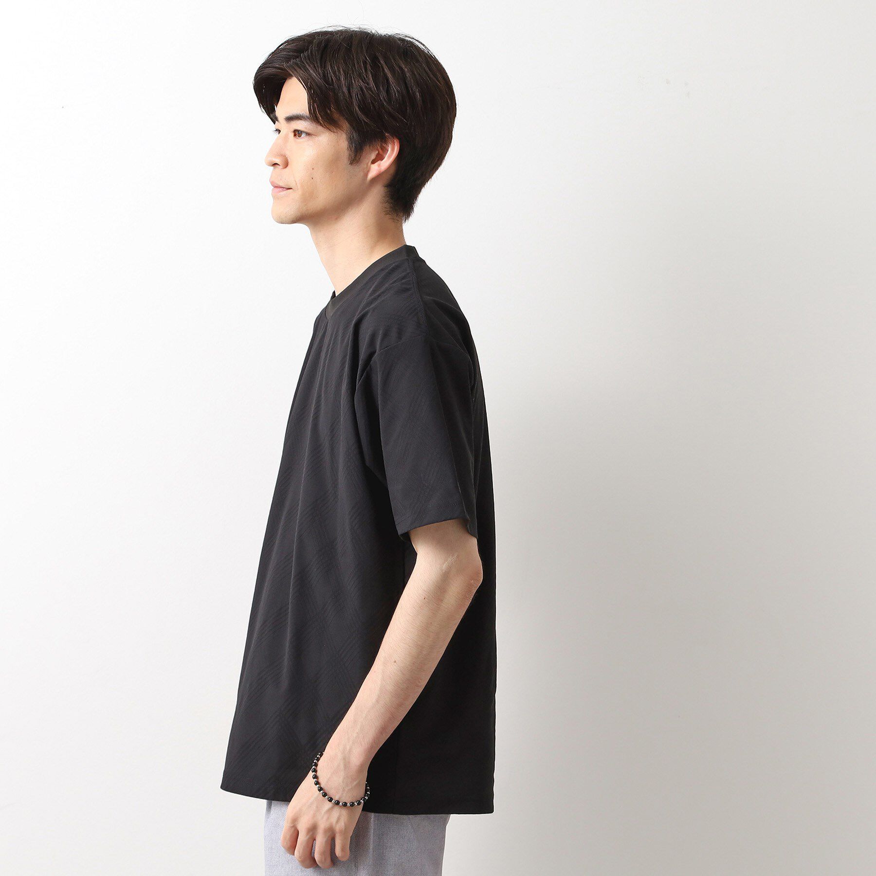 THE SHOP TK「パーフェクテックリンクス半袖Tシャツ 【接触冷感／吸水速乾／UVカット／洗濯機OK】」|Tシャツ・カットソー|