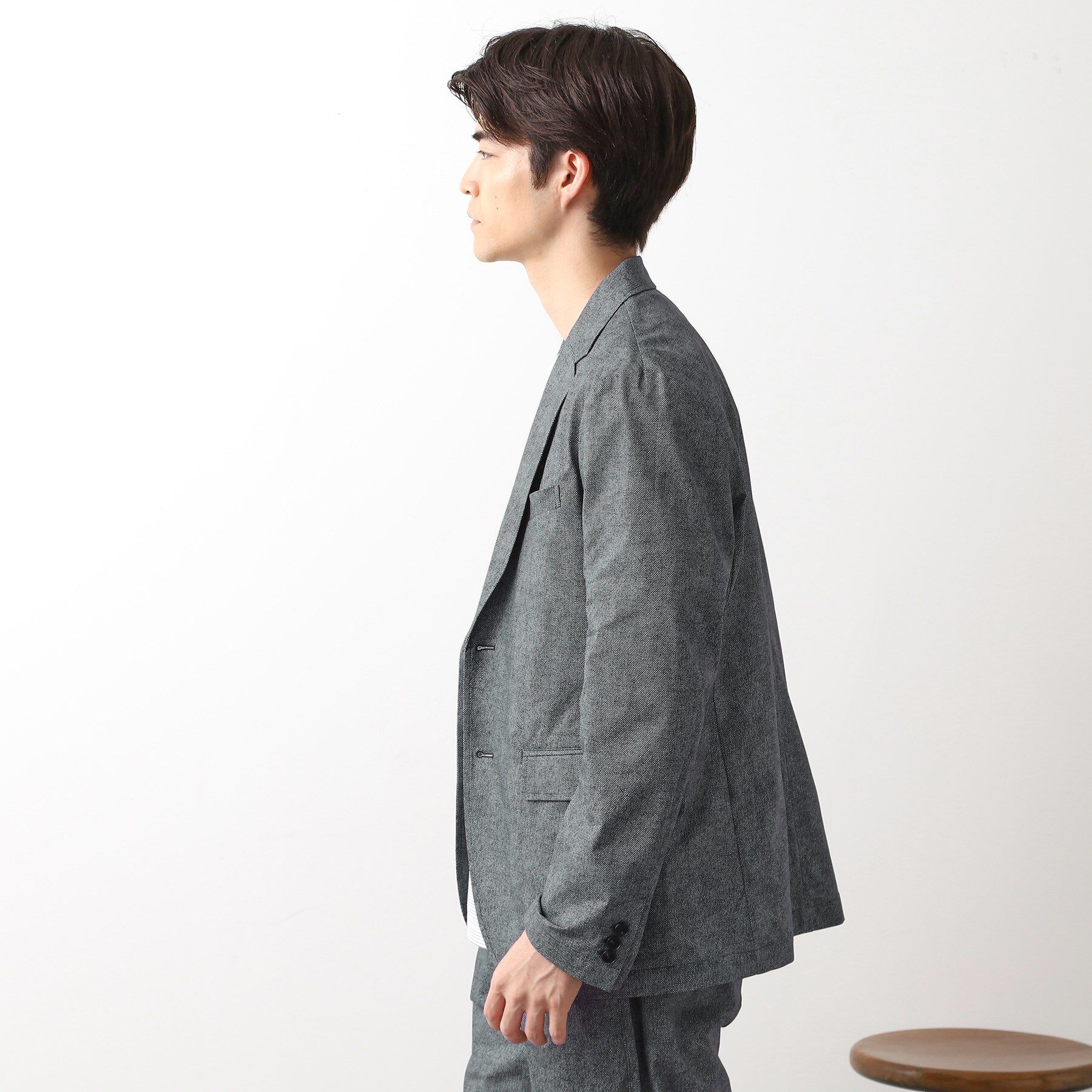 THE SHOP TK「スマートムーブメッシュバーズアイジャケット【軽量/洗濯機OK/セットアップ可】」|テーラードジャケット|