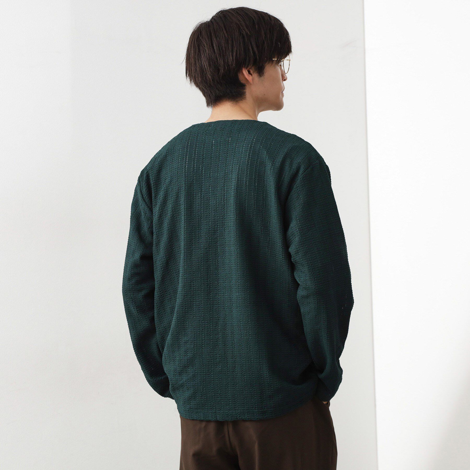 THE SHOP TK「【セットでお買い得！！】長袖カーディガン＋半袖Tシャツ　洗濯機OK/吸水速乾(Tシャツのみ)」|カーディガン|