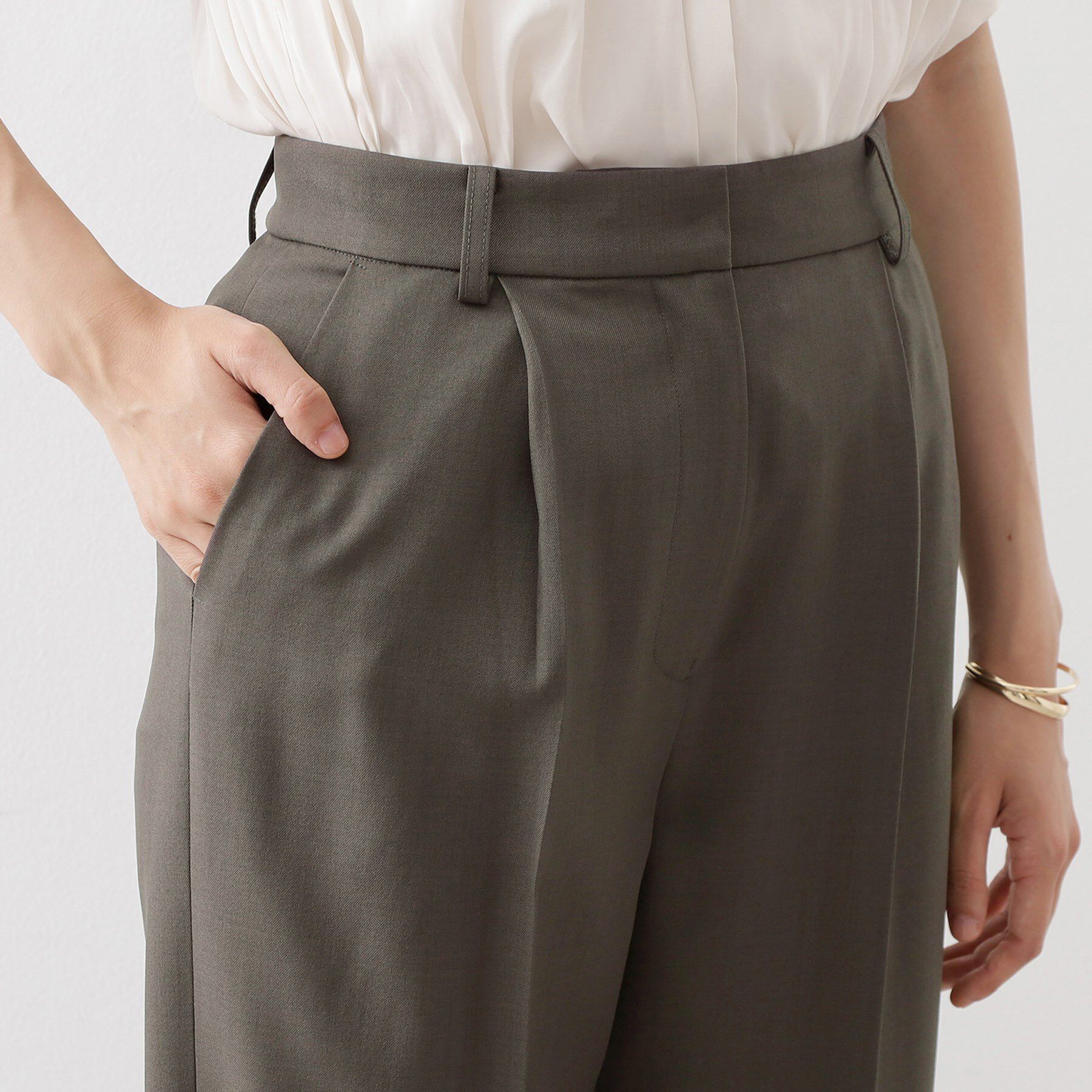 THE SHOP TK「ストレートワイドパンツ【セットアップ可／洗える】」|その他|