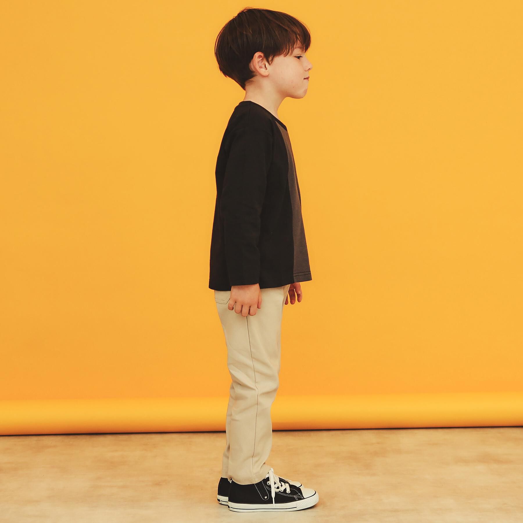 THE SHOP TK「【110-160/洗濯機OK】切り替え長袖Tシャツ」|Tシャツ・カットソー|