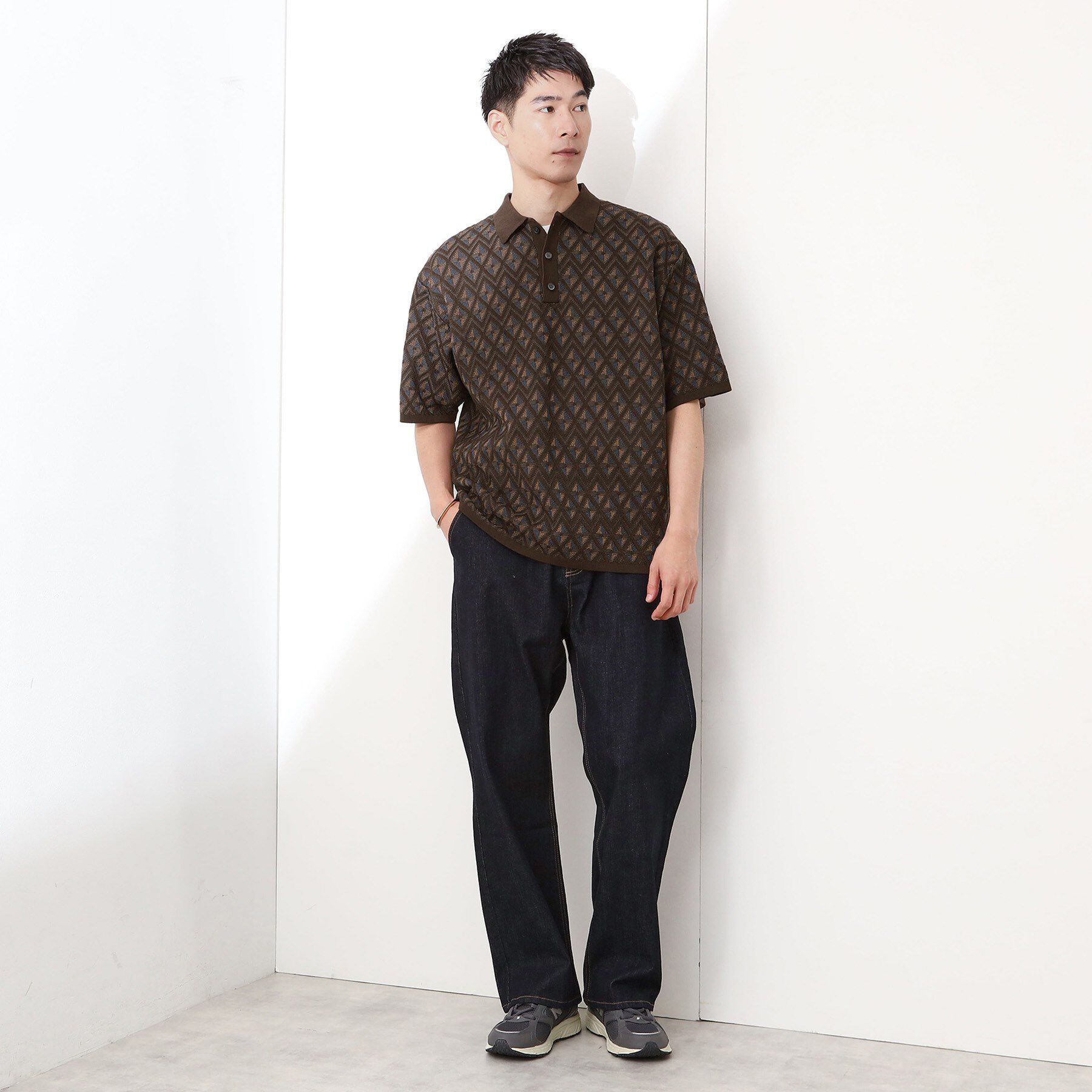 THE SHOP TK「ジオメニットポロシャツ　【洗濯機OK】」|ポロシャツ|