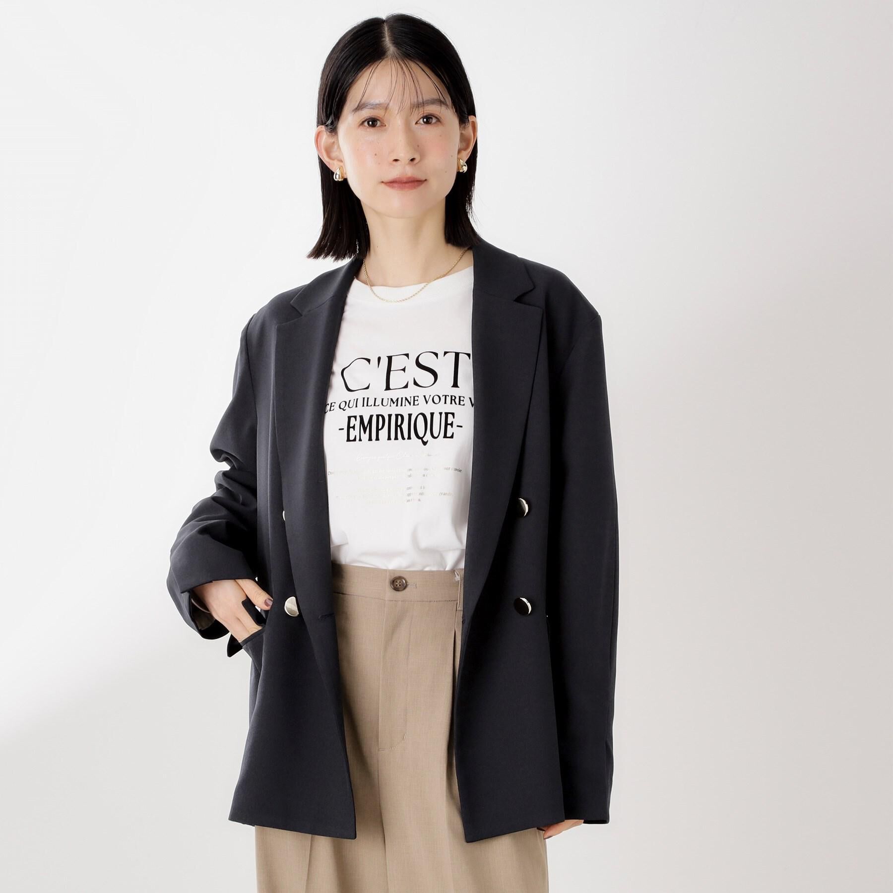 THE SHOP TK「【今羽織るなら】ダブルブレストジャケット【セットアップ可/洗える】」|テーラードジャケット|