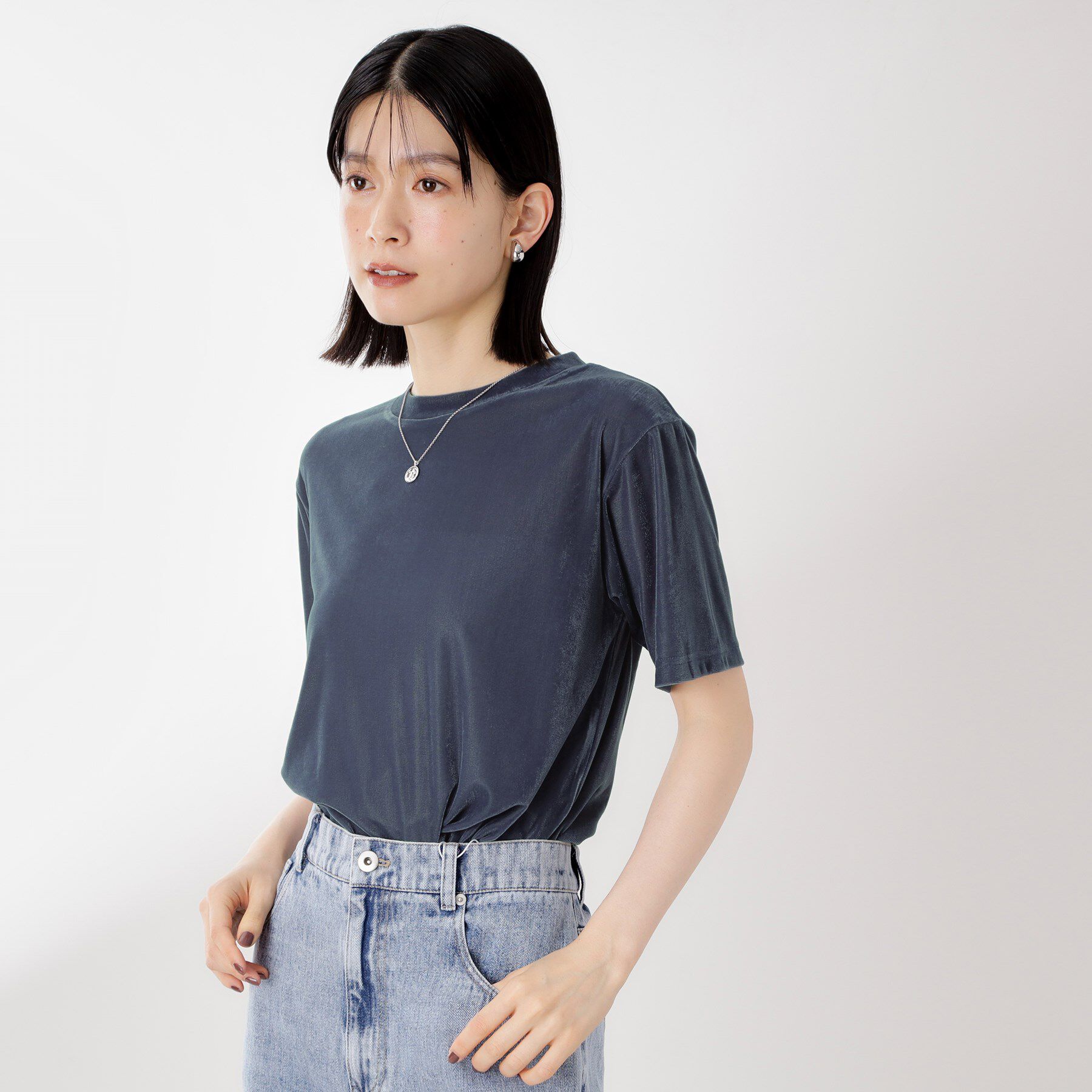 THE SHOP TK「シアーベロアカットソー【洗える】」|Tシャツ・カットソー|