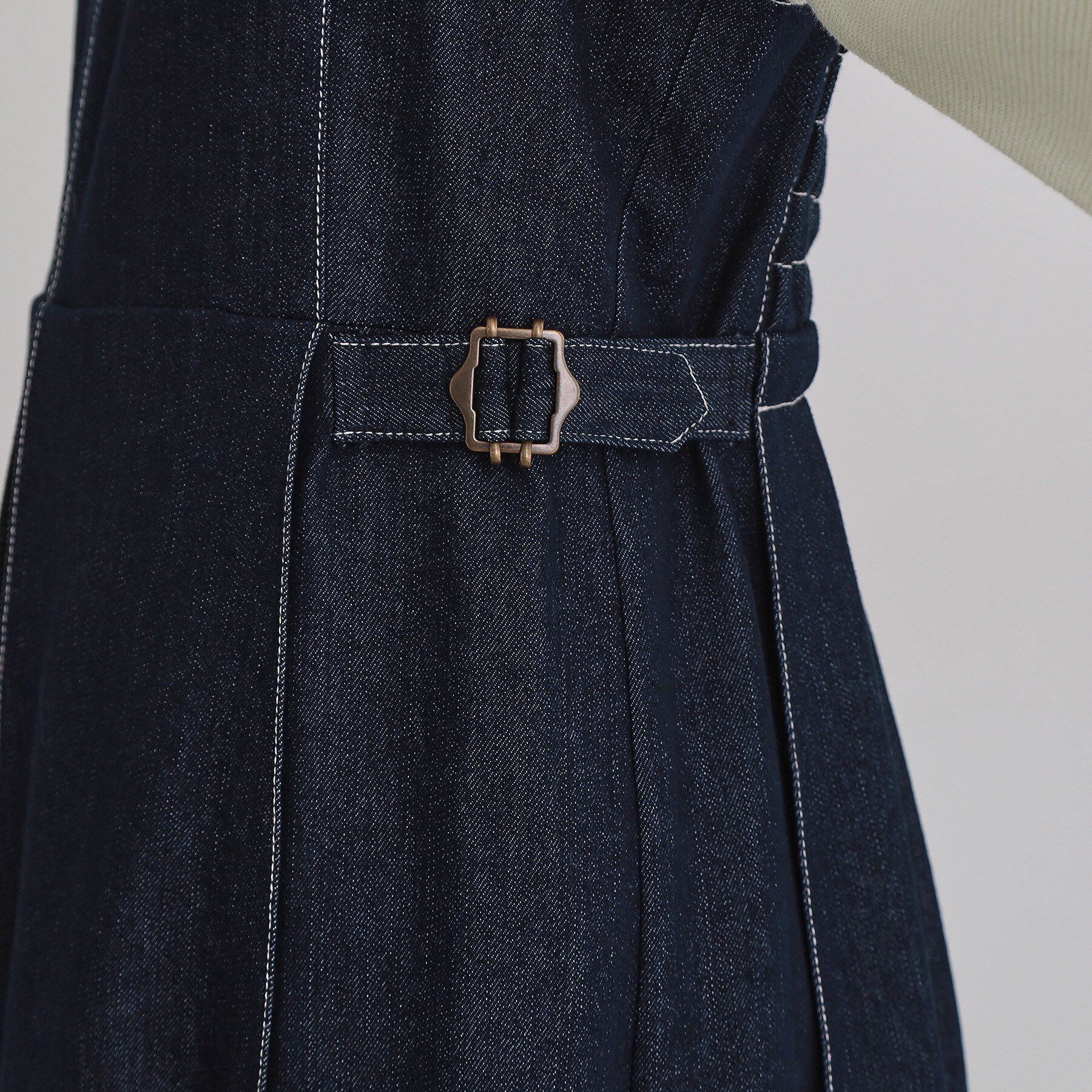 THE SHOP TK「デニムステッチジャンスカ」|ワンピース|