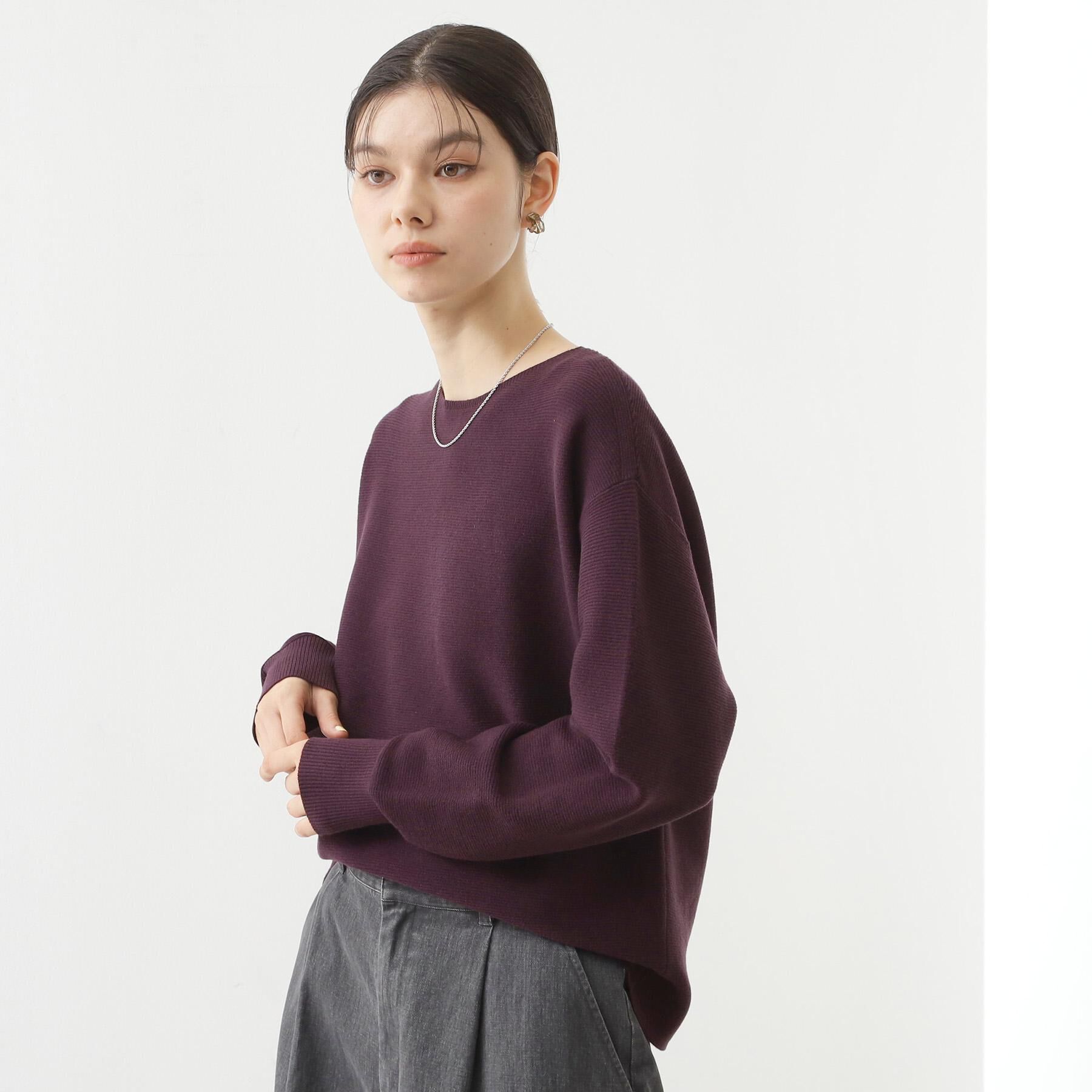 THE SHOP TK「【S-XLサイズ/選べる7色】どこから見ても美しい ガーターニット/毛玉になりにくい/洗濯機OK」|ニット・セーター|