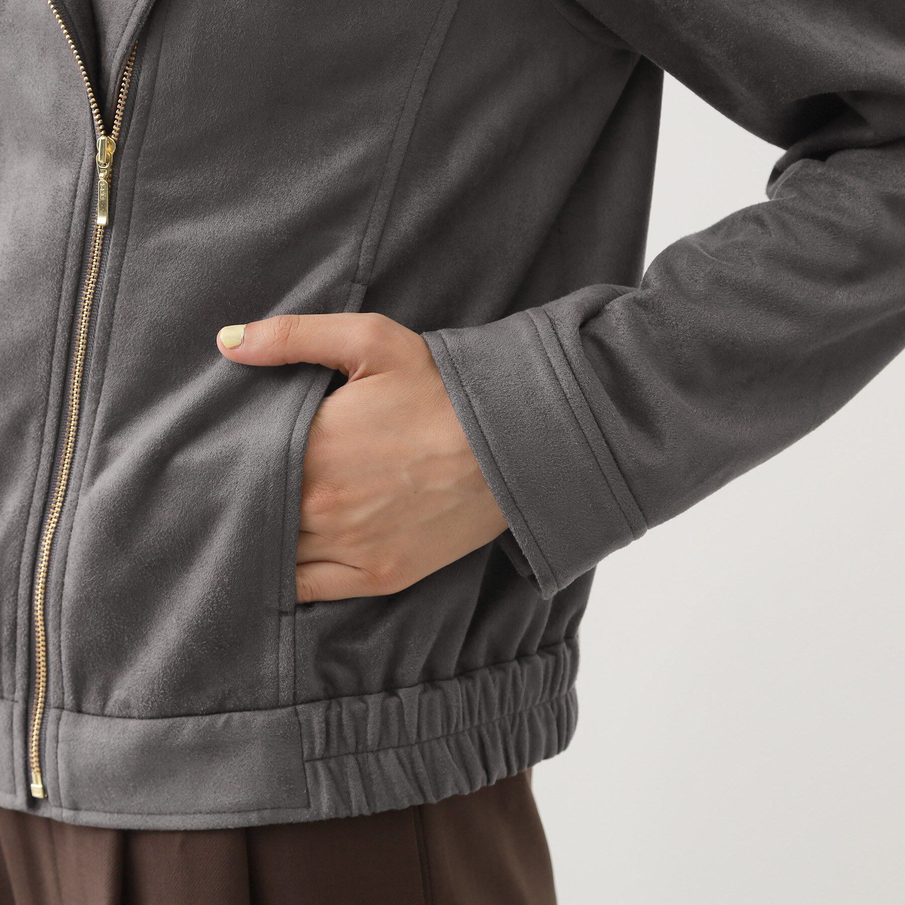 THE SHOP TK「スエードライク ライダースジャケット」|ライダースジャケット|