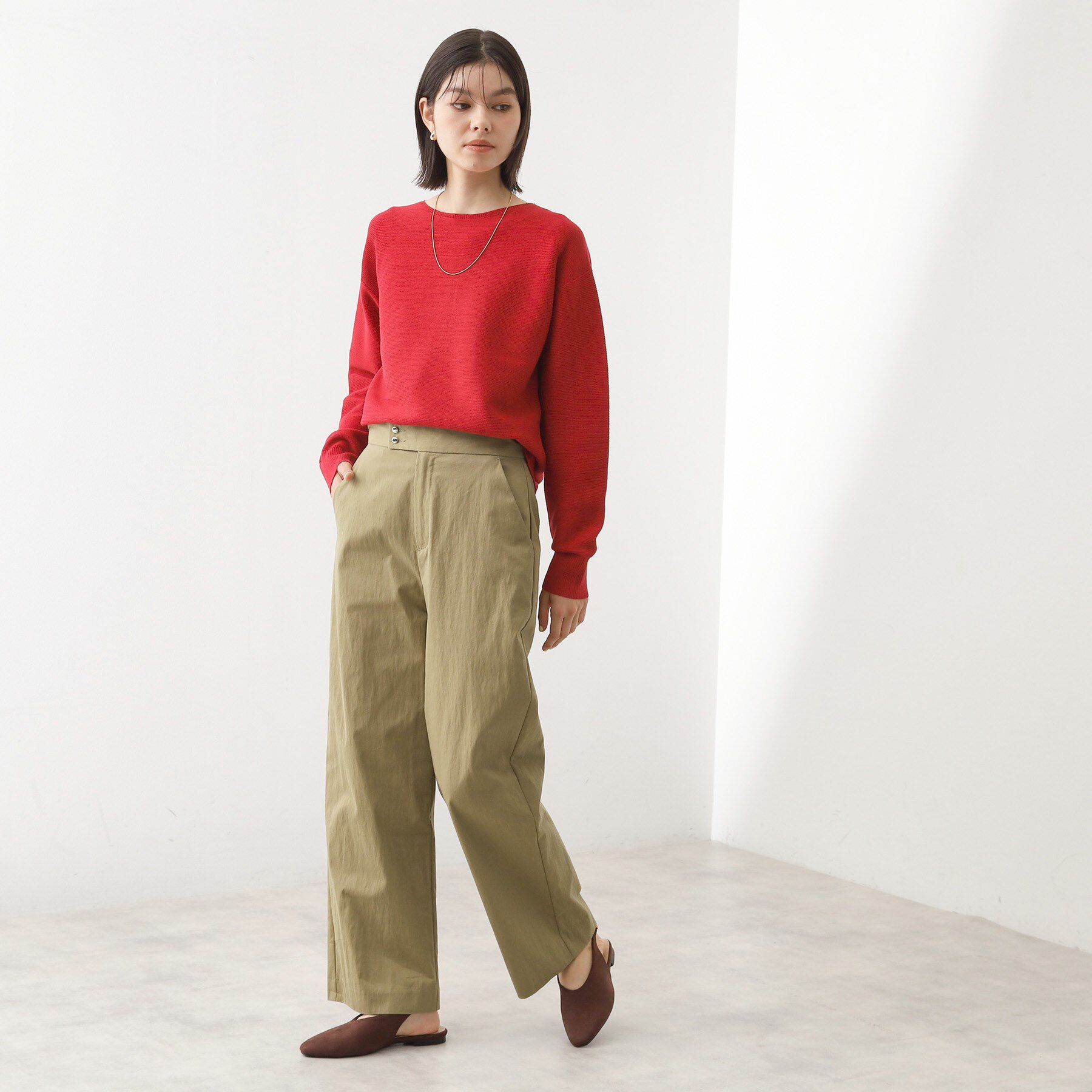 THE SHOP TK「ワイドチノパンツ【洗える】」|その他|