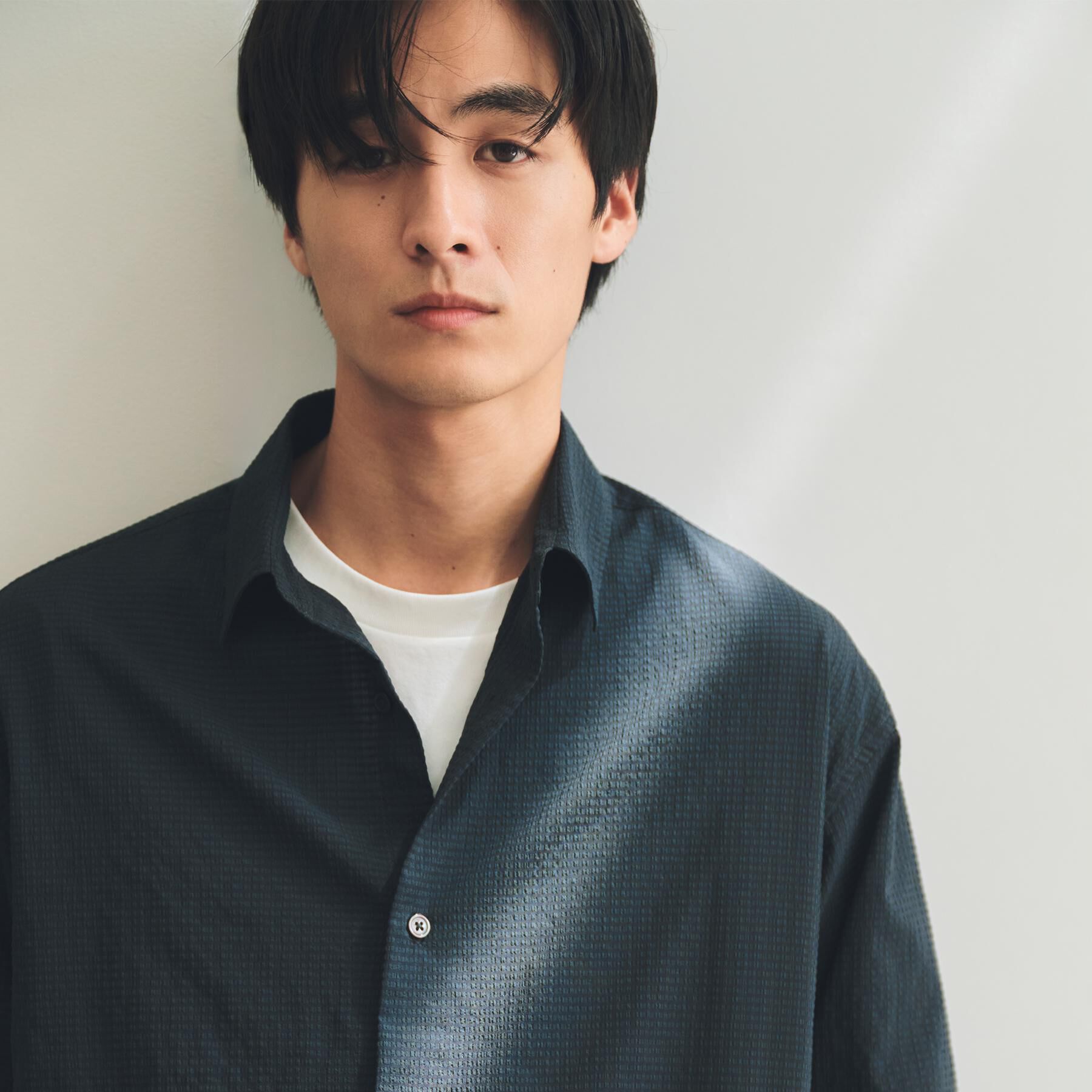 THE SHOP TK「シアサッカー長袖シャツ　【軽量/吸水速乾／イージーケア／洗濯機OK】」|シャツ・ブラウス|