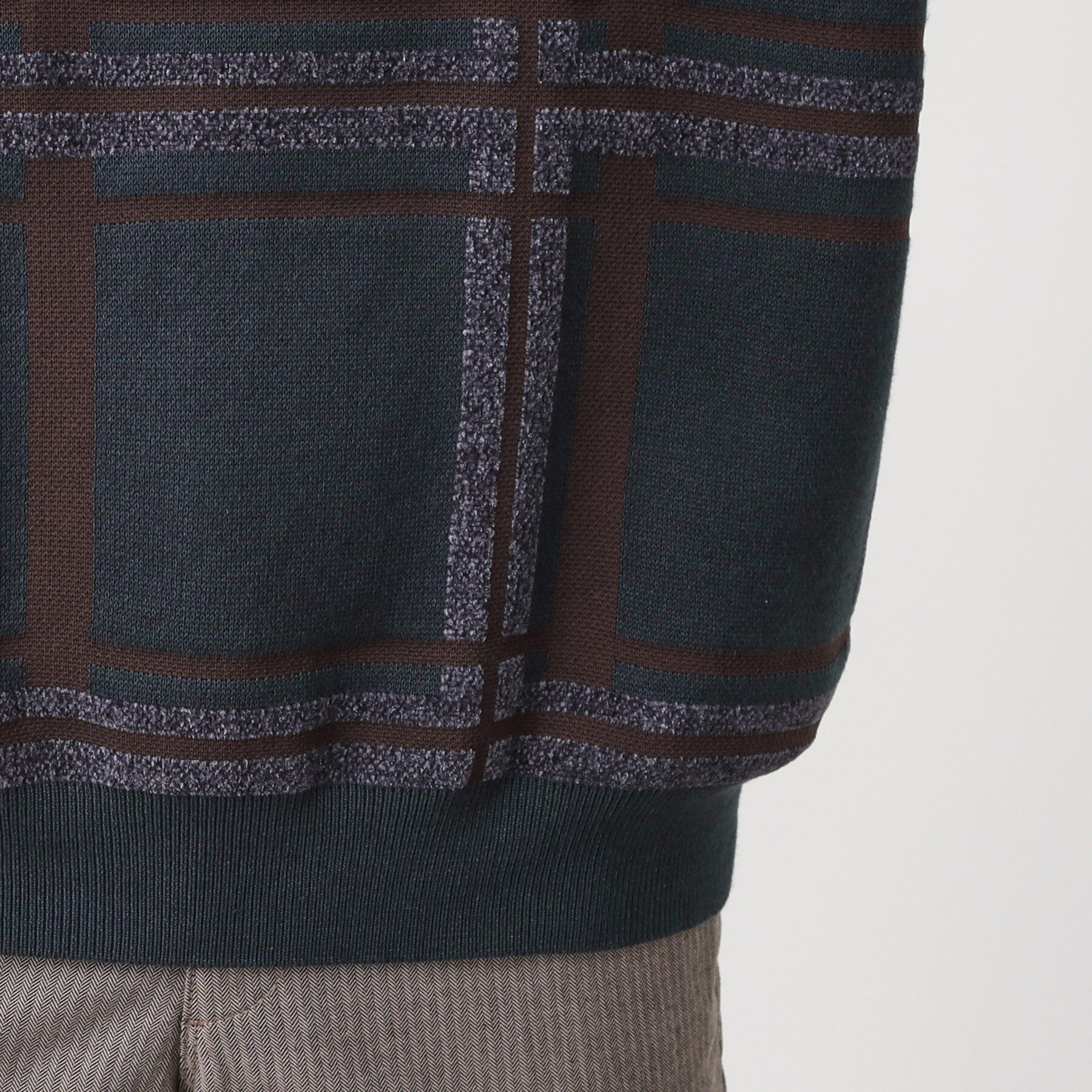 THE SHOP TK「チェックジャカードニット【洗濯機OK】」|ニット・セーター|