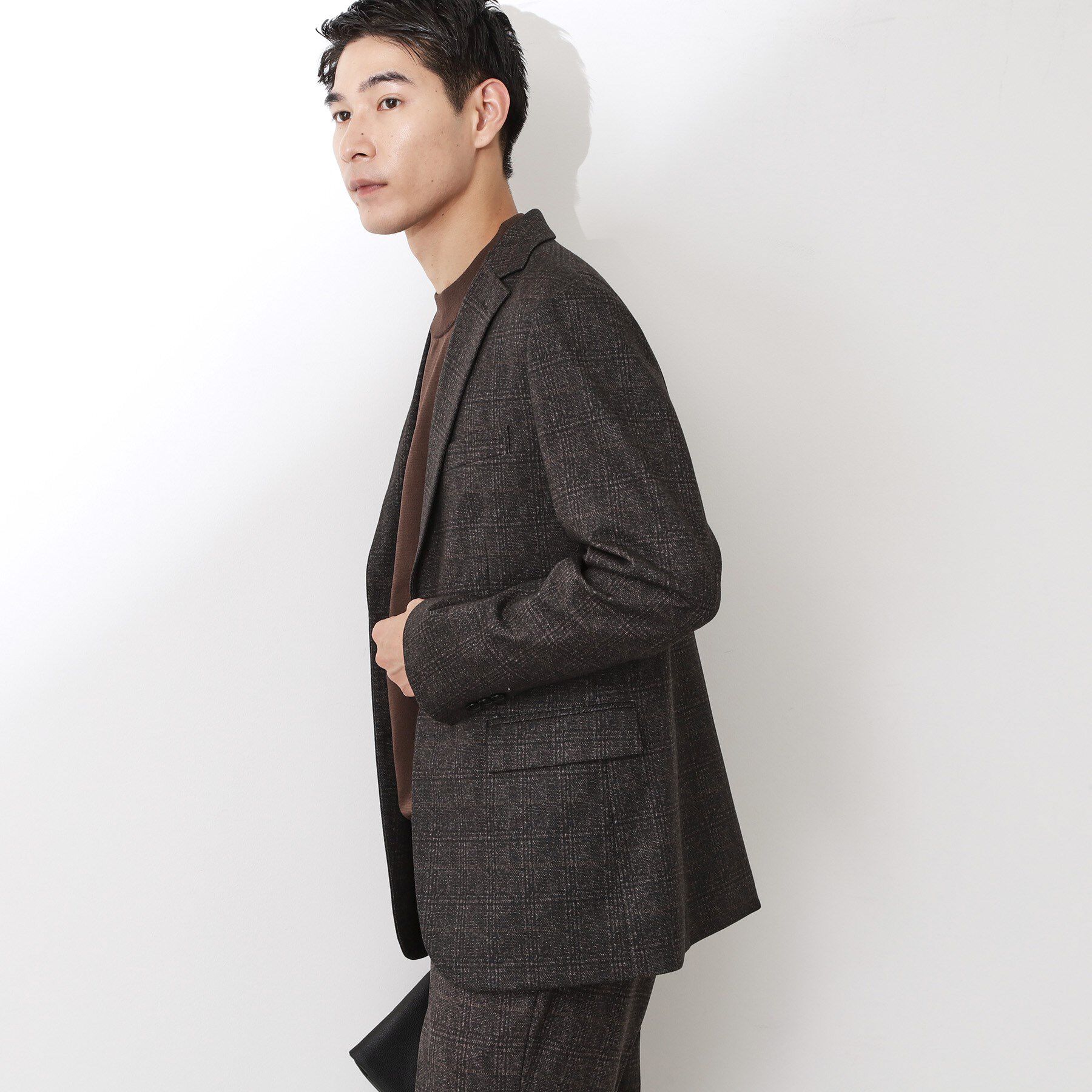 THE SHOP TK「起毛TRジャージジャケット 【洗濯機OK／ストレッチ／セットアップ可】」|テーラードジャケット|