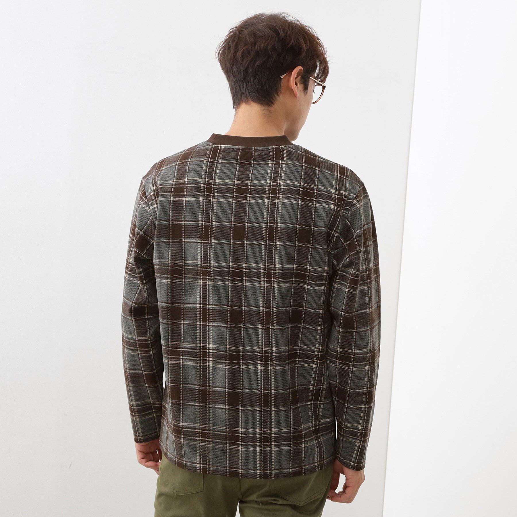 THE SHOP TK「チェックジャカードプルオーバー」|Tシャツ・カットソー|