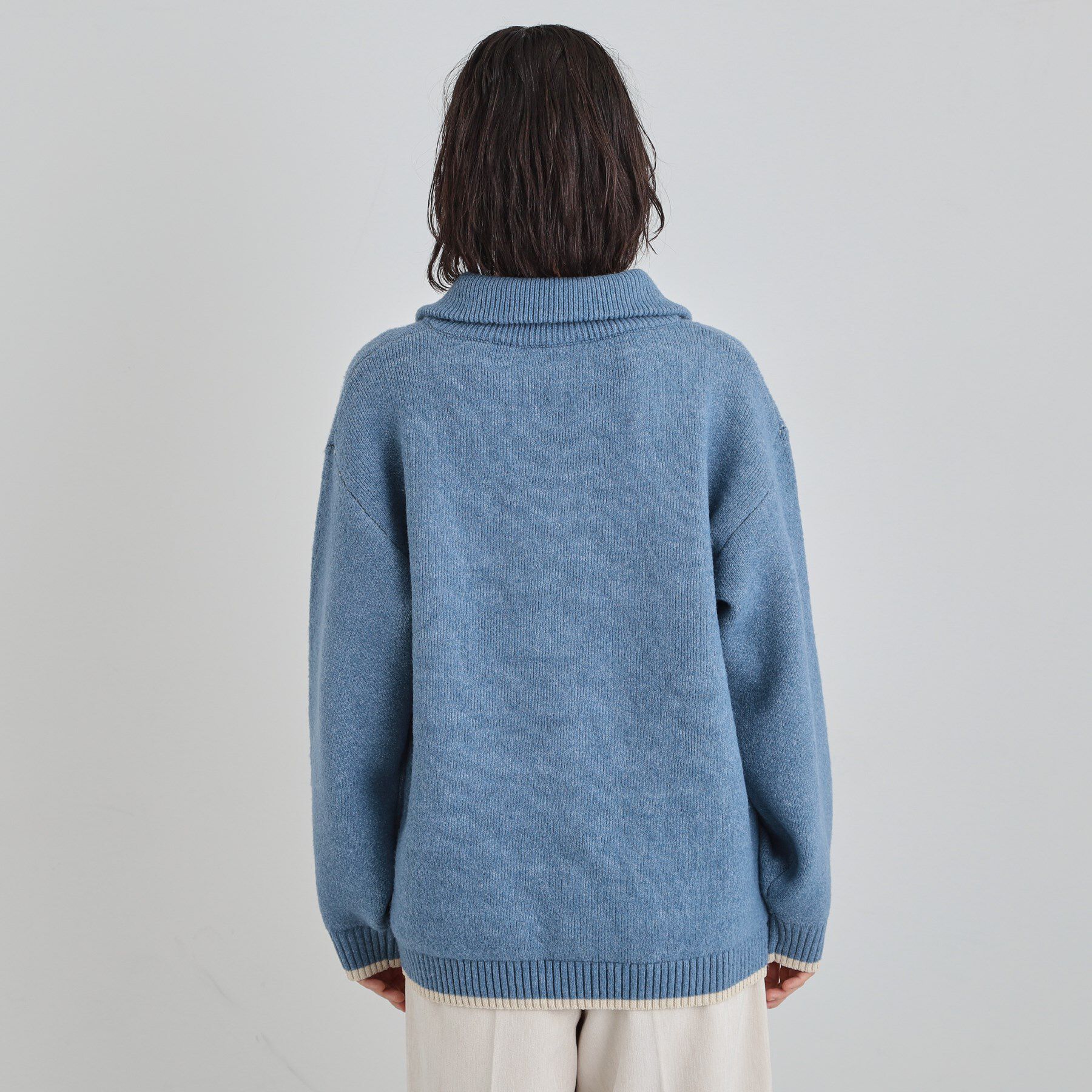 THE SHOP TK「【洗える】ほど良くラフで女性らしい ハーフZIPニット」|ニット・セーター|