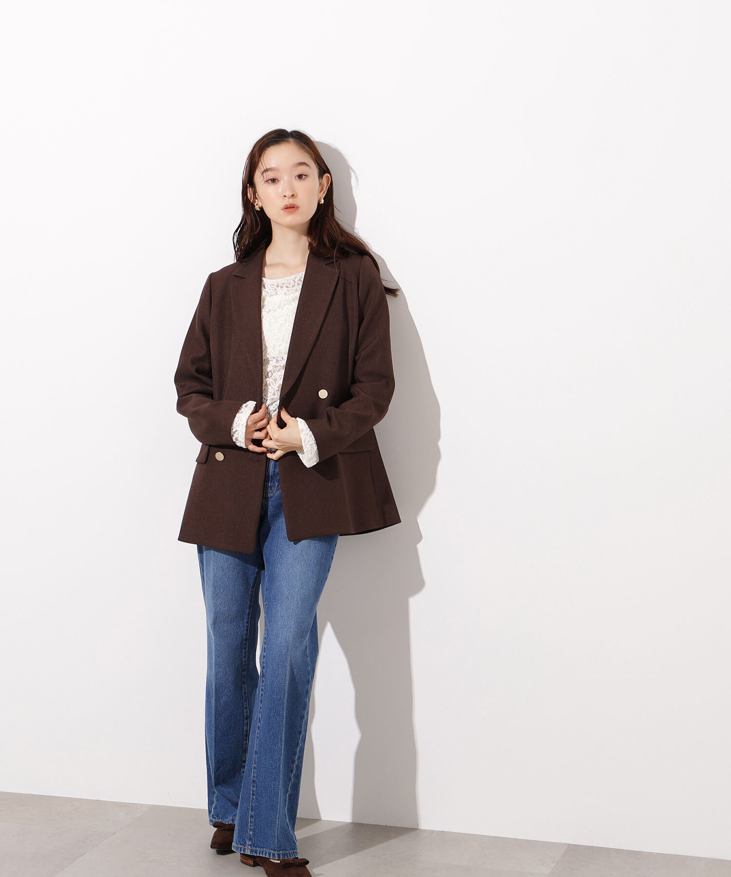  「センタープレスフレアデニムパンツ」|その他|