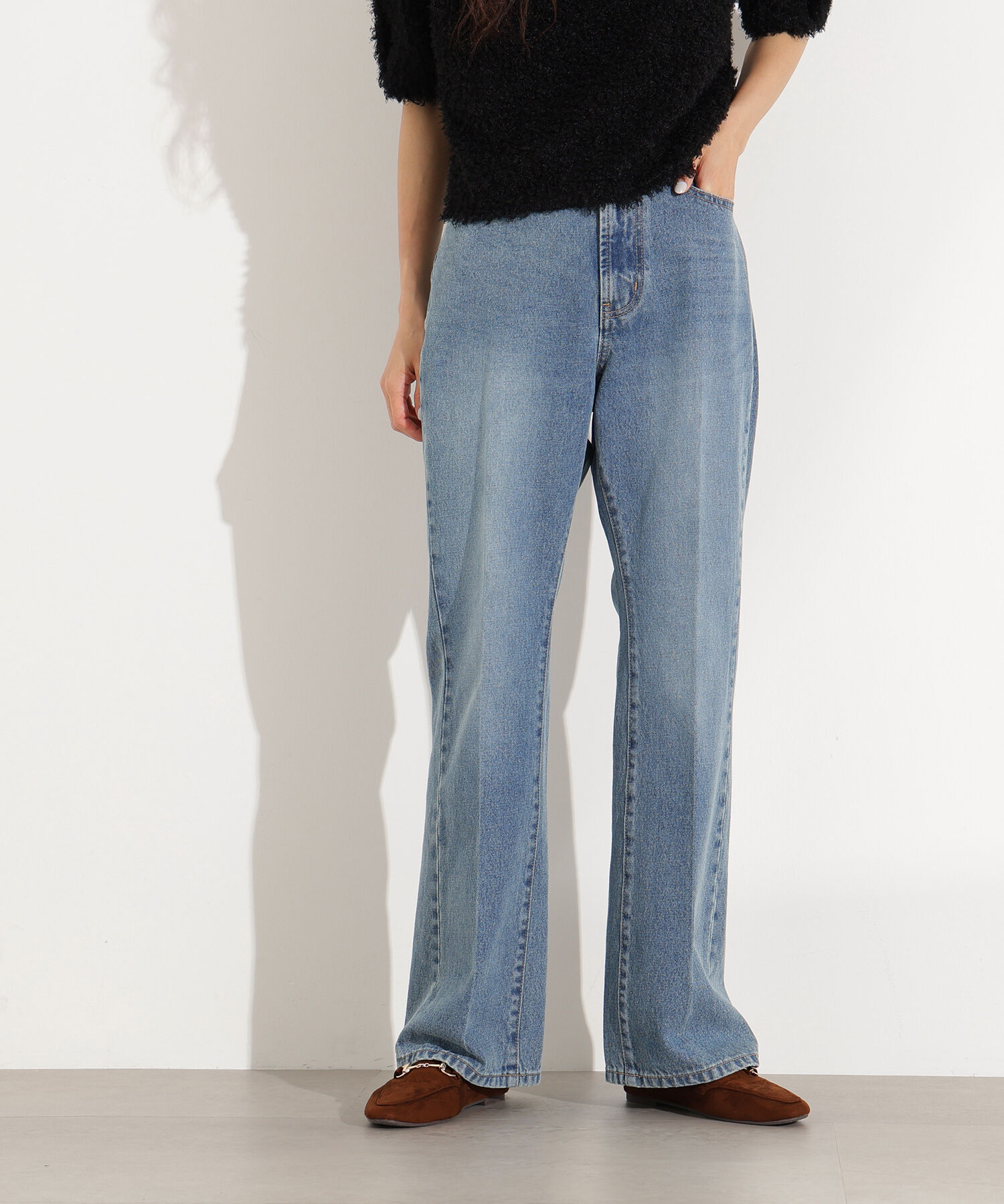  「センタープレスフレアデニムパンツ」|その他|