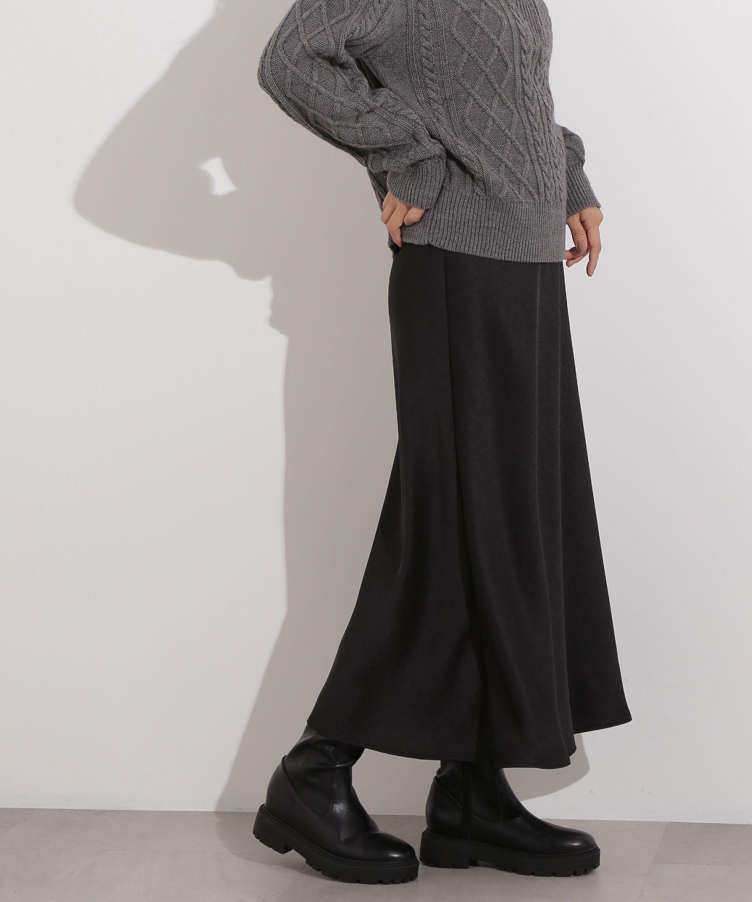  「サテンナロースカート」|スカート|