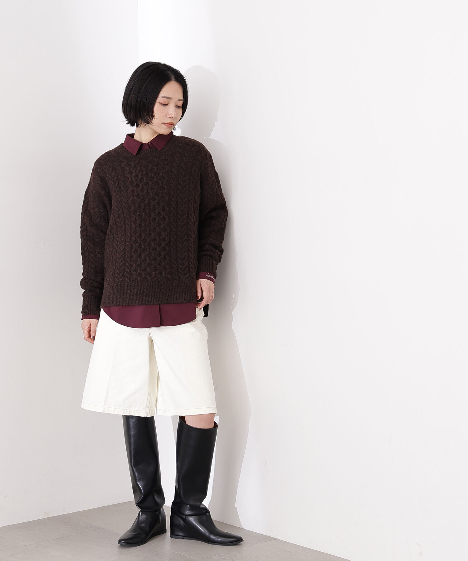  「ベーシックケーブルニット」|ニット・セーター|