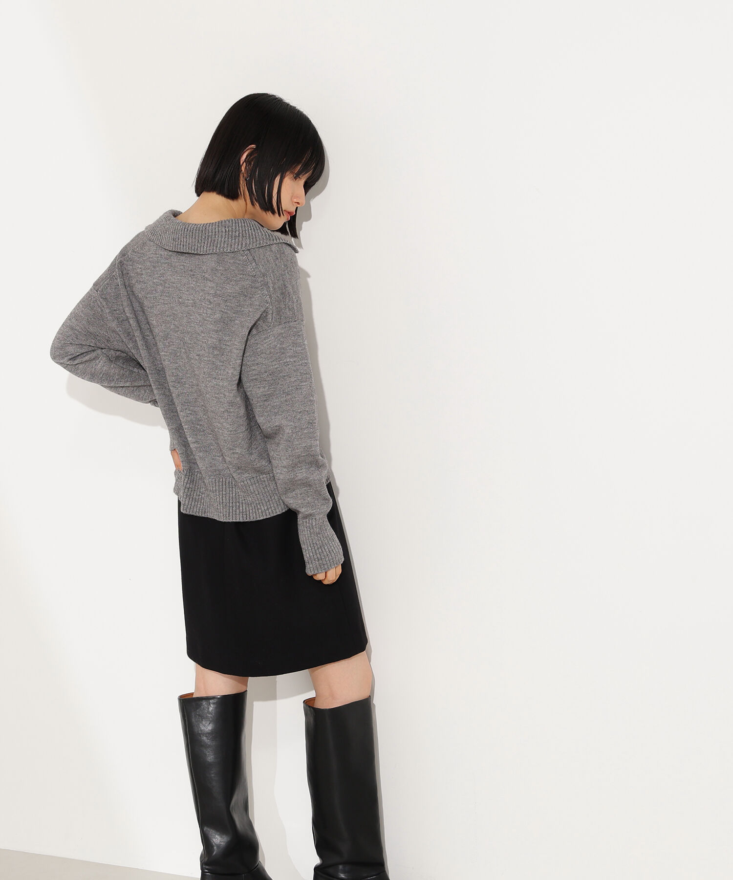  「開襟ボクシーニット」|ニット・セーター|