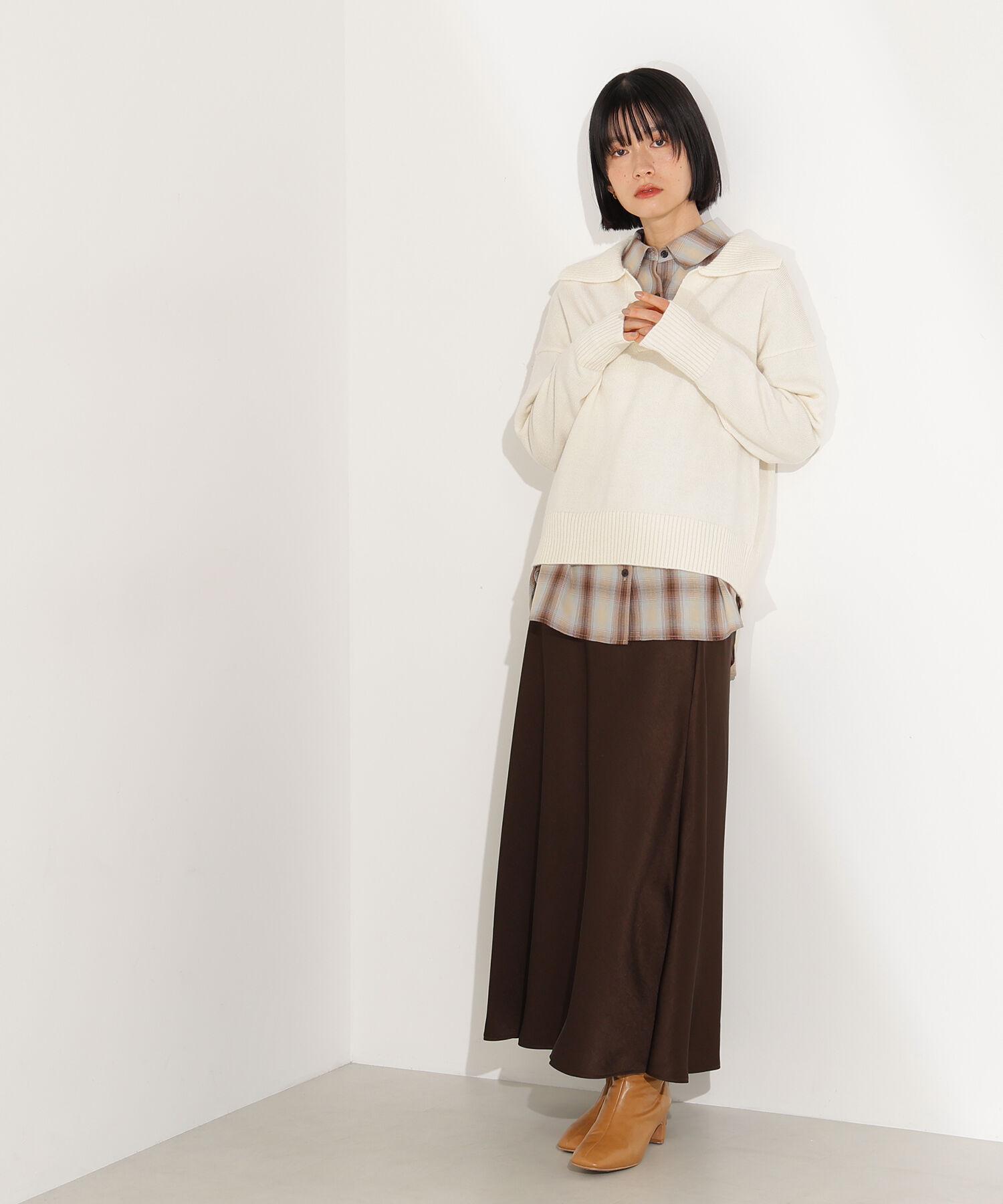  「開襟ボクシーニット」|ニット・セーター|