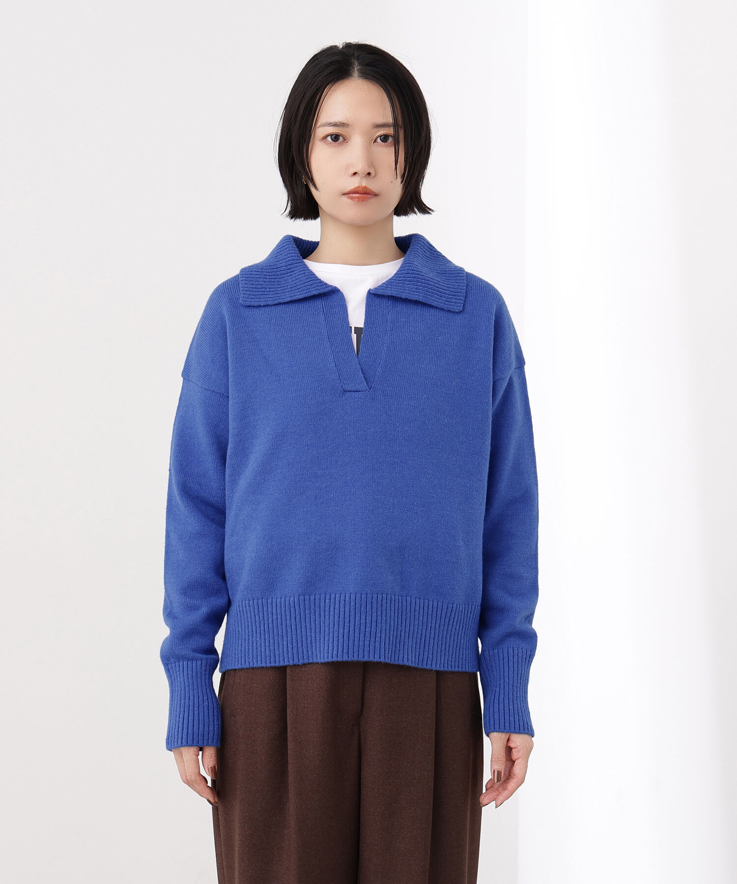  「開襟ボクシーニット」|ニット・セーター|