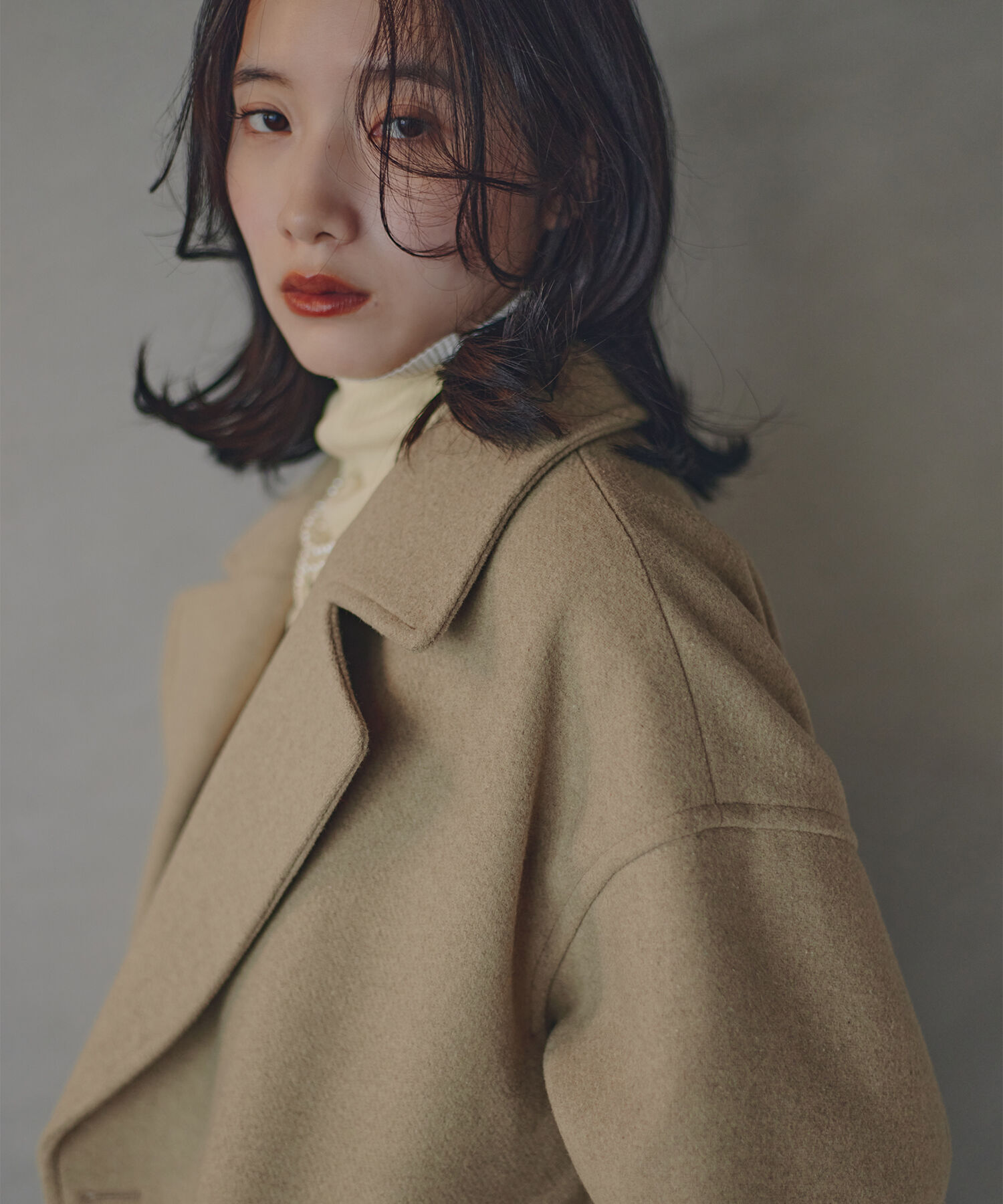  「ミドルPコート《ブラウン&times;ゴールドボタン：LUMINE・LUCUA・official site限定》」|ブルゾン・スタジャン|