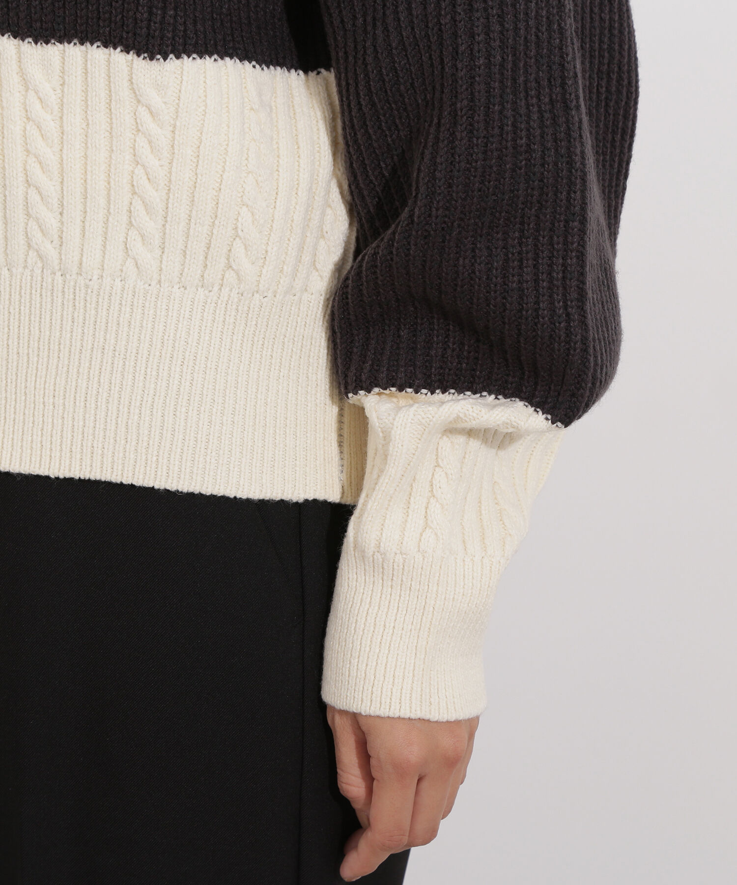  「カラーブロッキングカーディガン」|ニット・セーター|