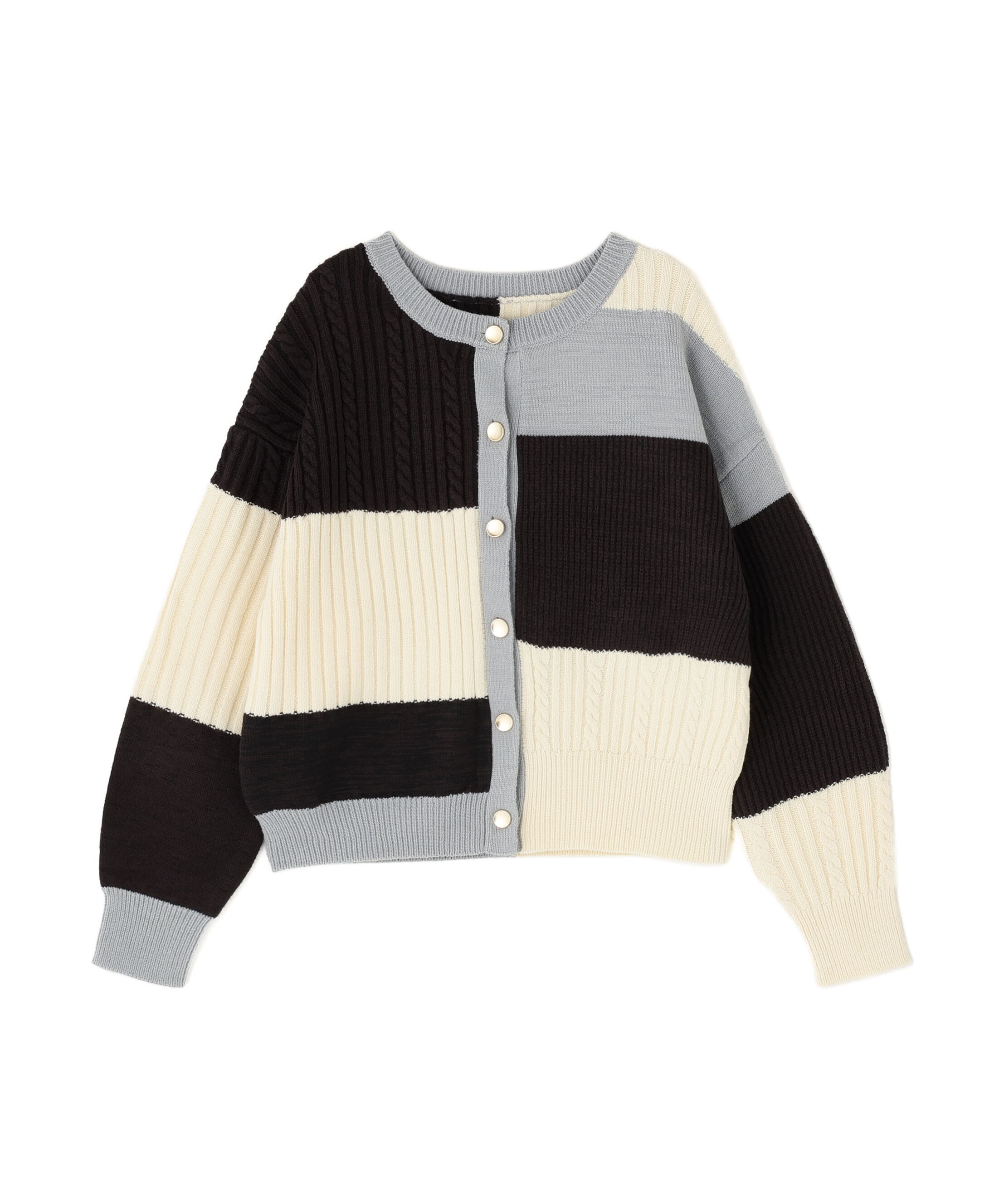  「カラーブロッキングカーディガン」|ニット・セーター|