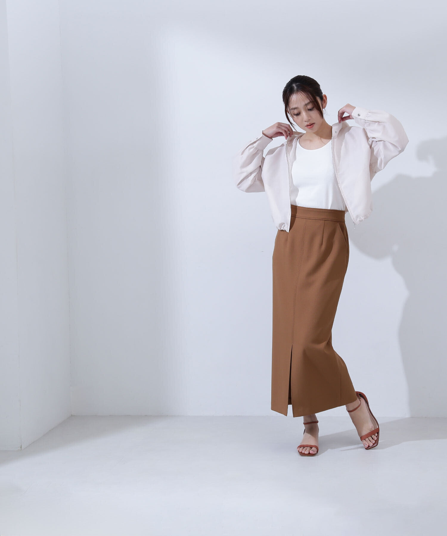  「シアーフォルムフーディーブルゾン」|ブルゾン・スタジャン|