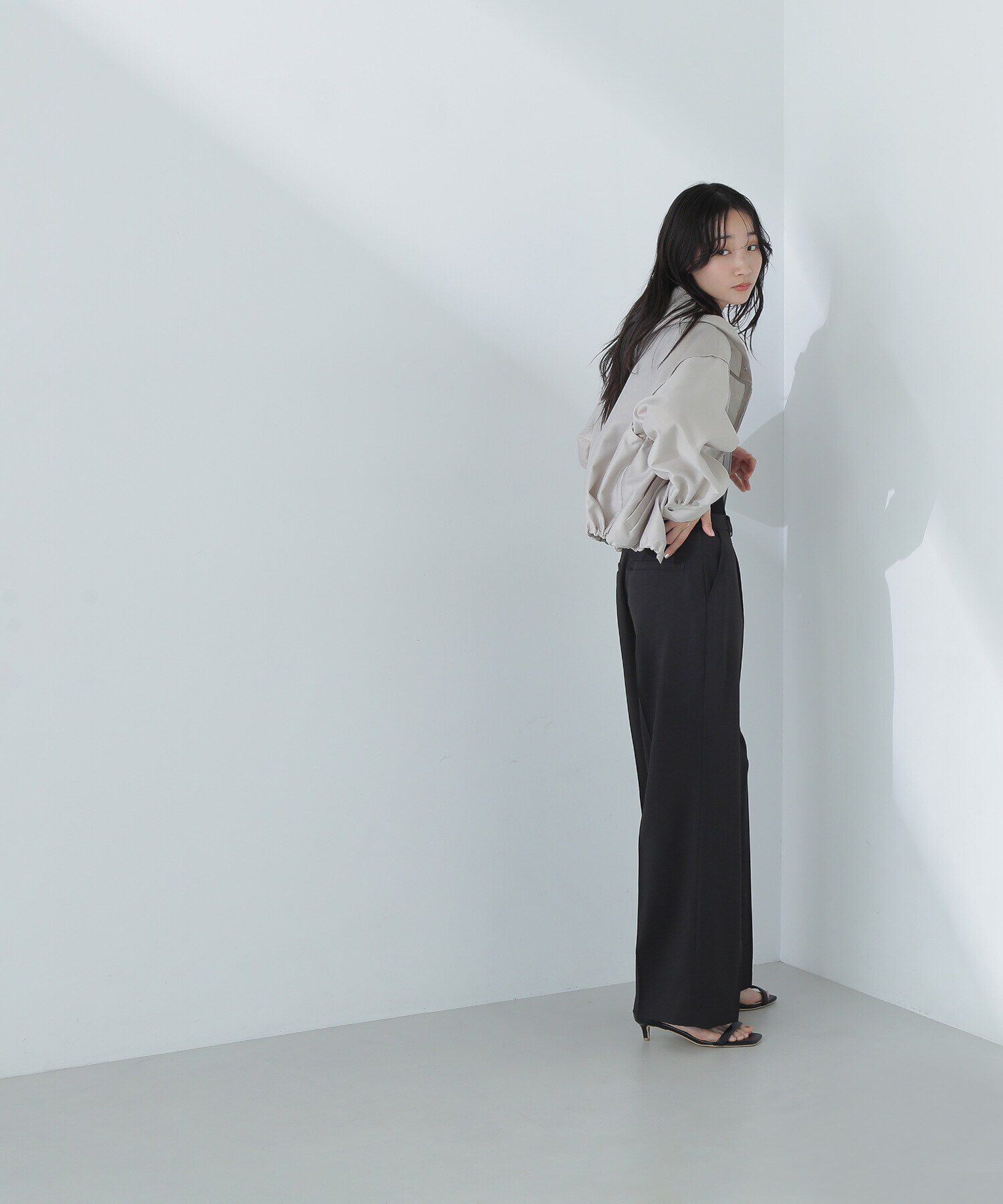  「シアーフォルムフーディーブルゾン」|ブルゾン・スタジャン|