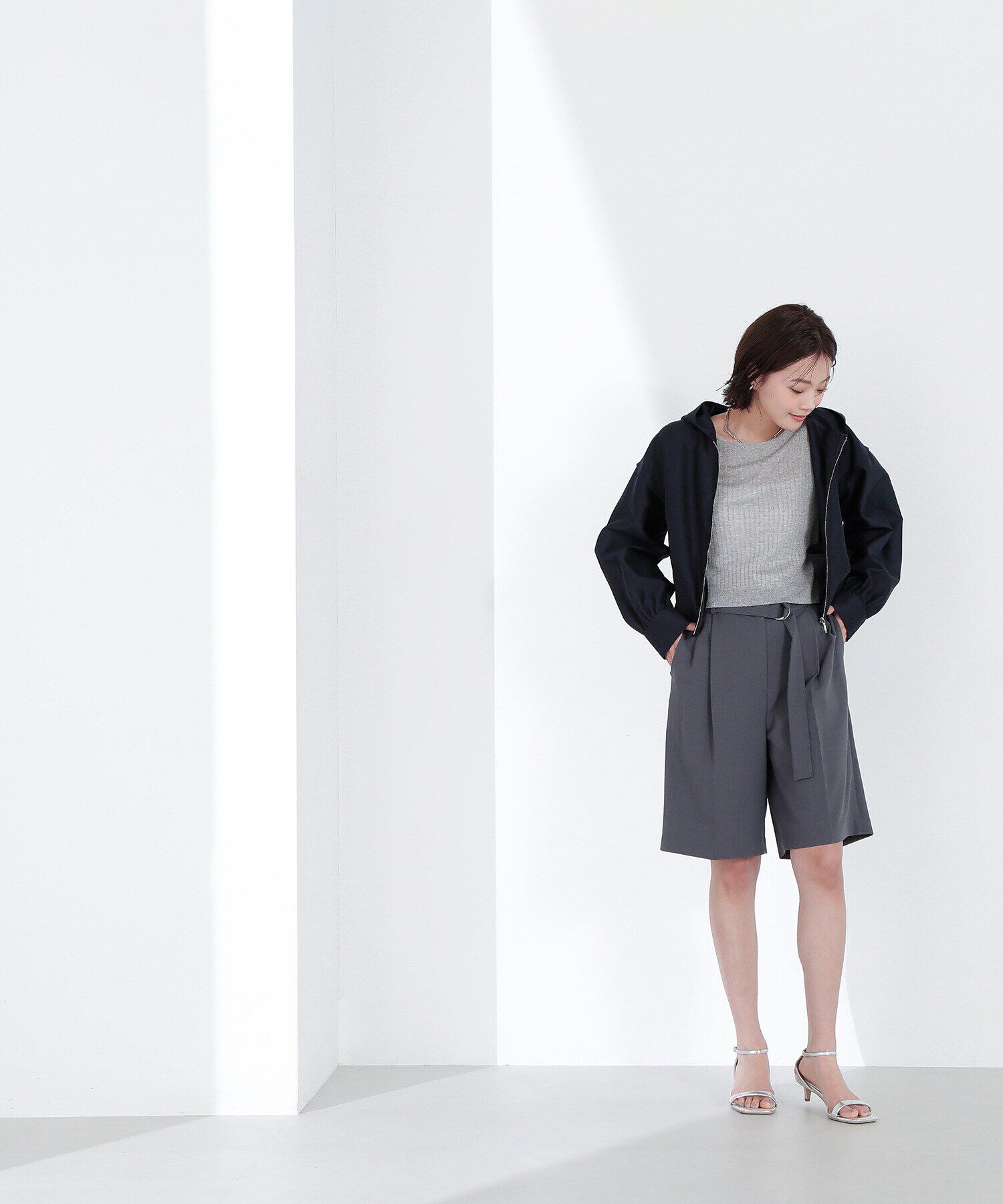  「シアーフォルムフーディーブルゾン」|ブルゾン・スタジャン|