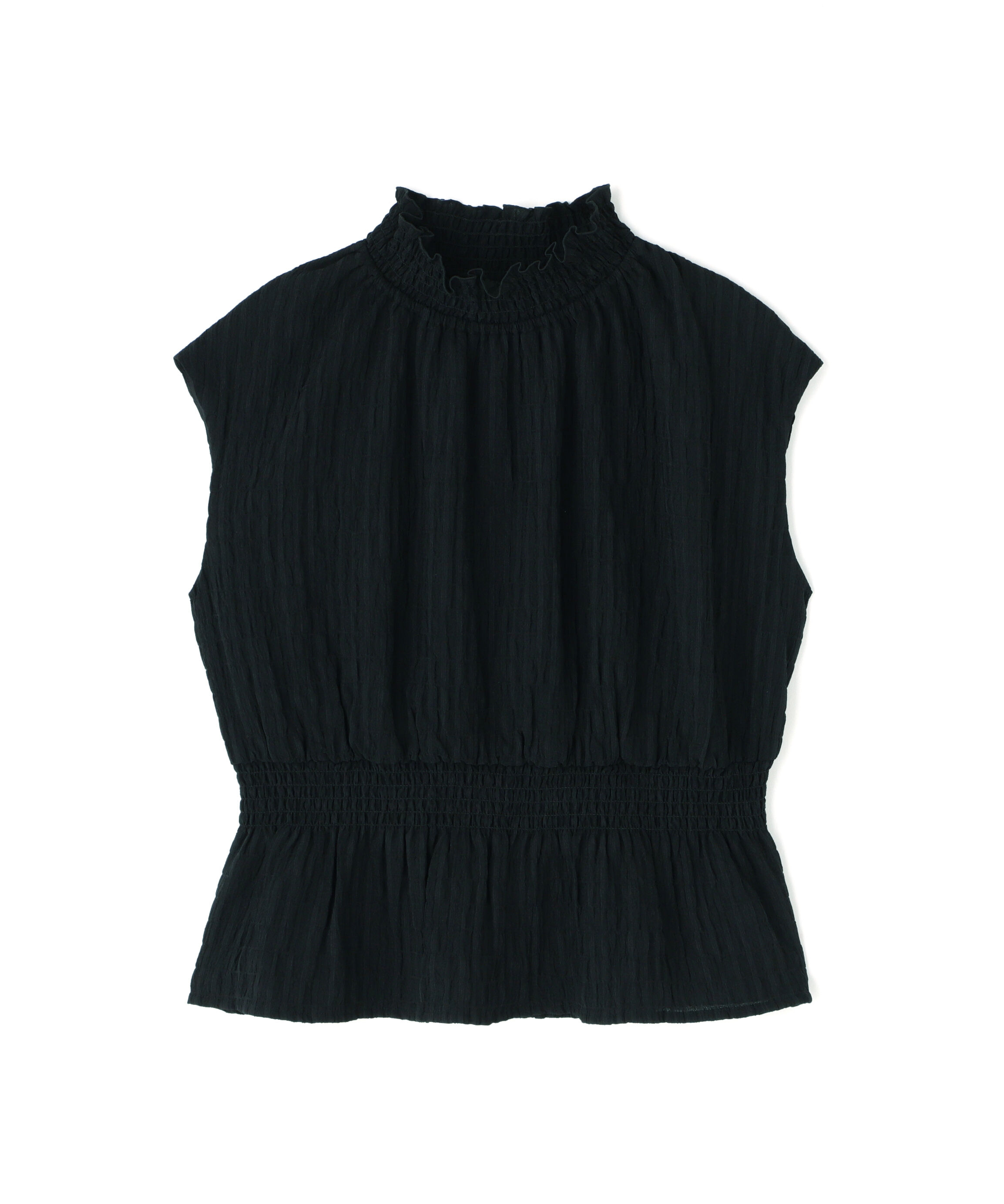  「シャーリングフリルネックブラウス」|シャツ・ブラウス|