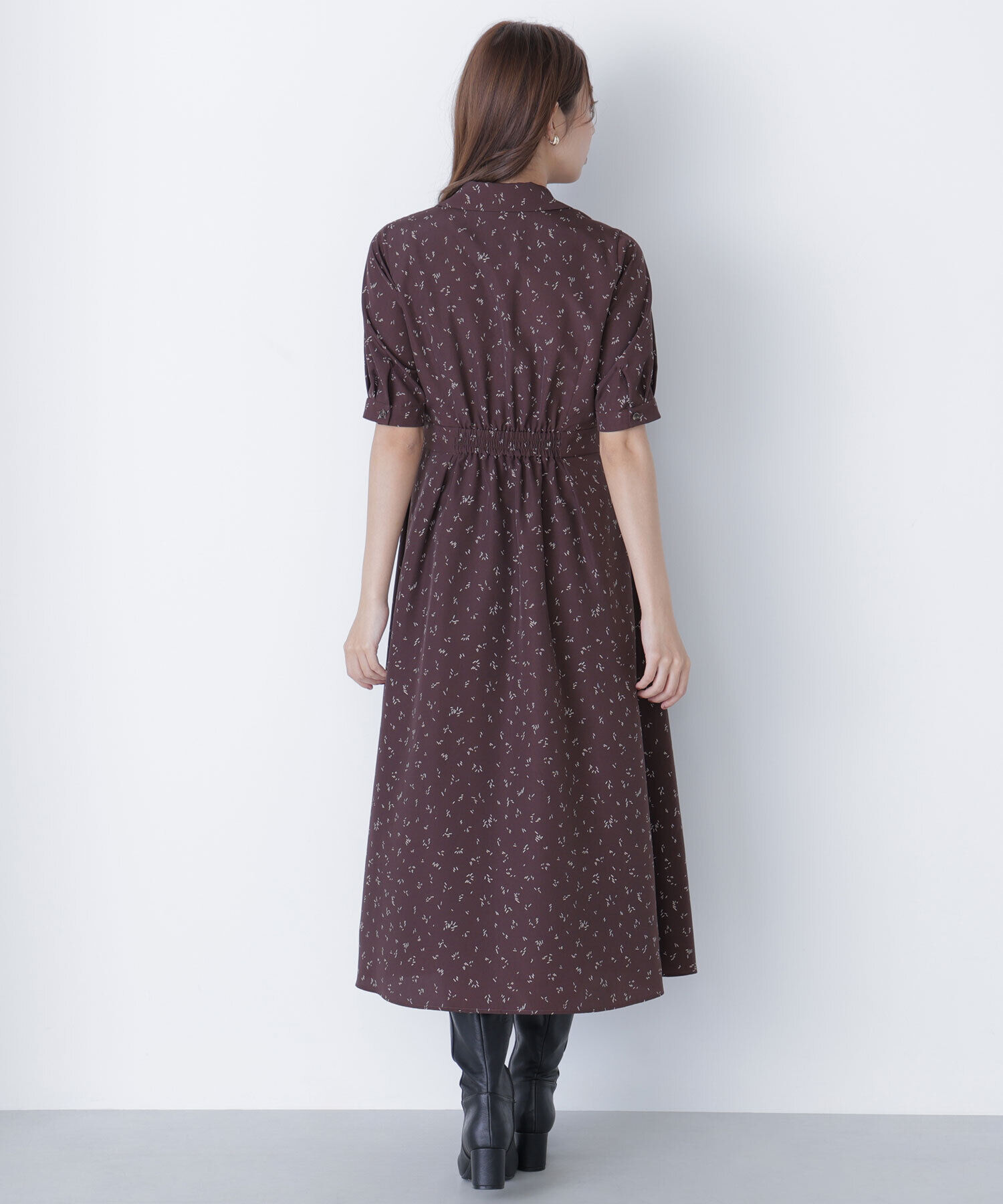  「スキッパープリントワンピース」|ワンピース|