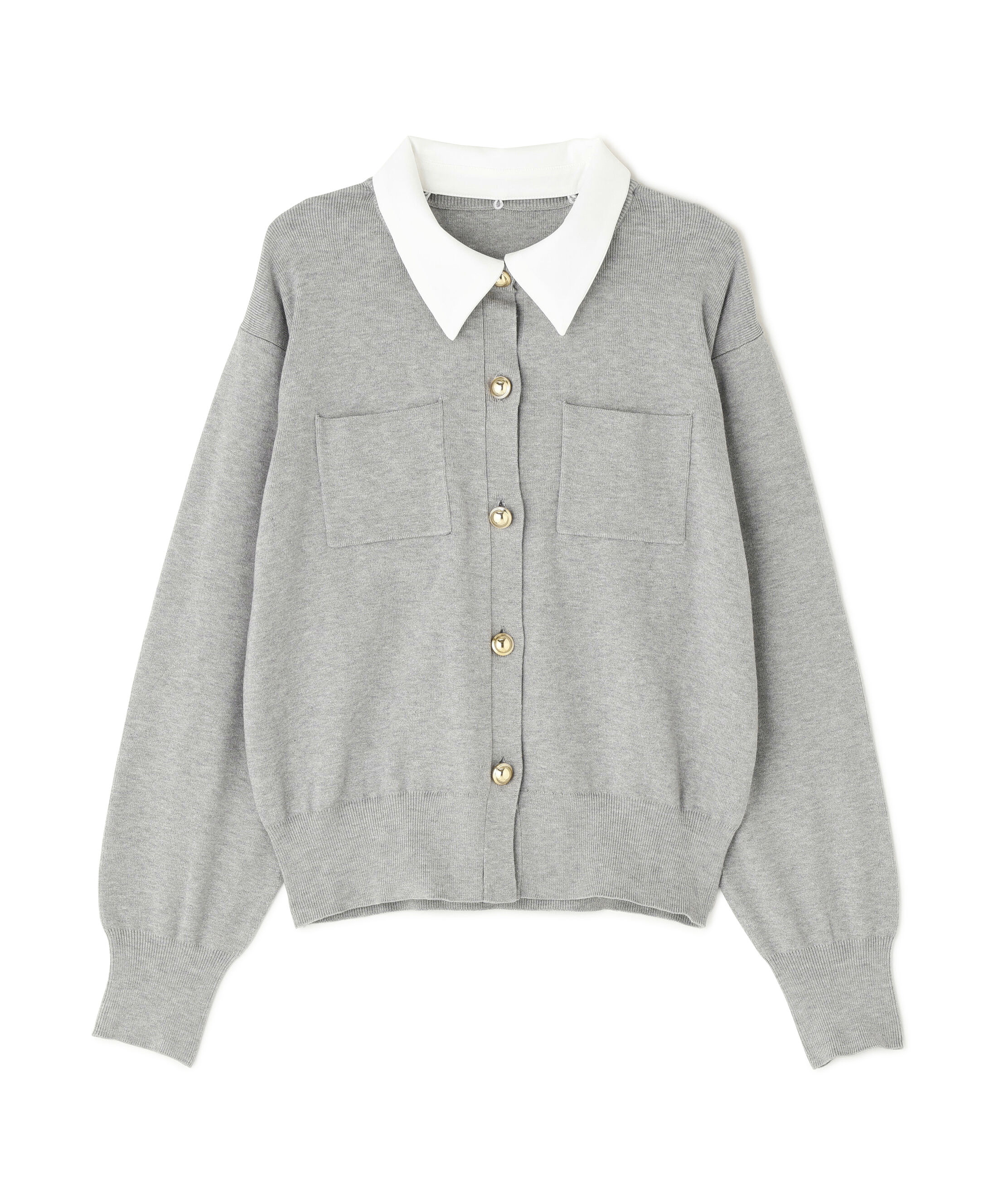  「2wayカラーニットジャケット」|ニット・セーター|