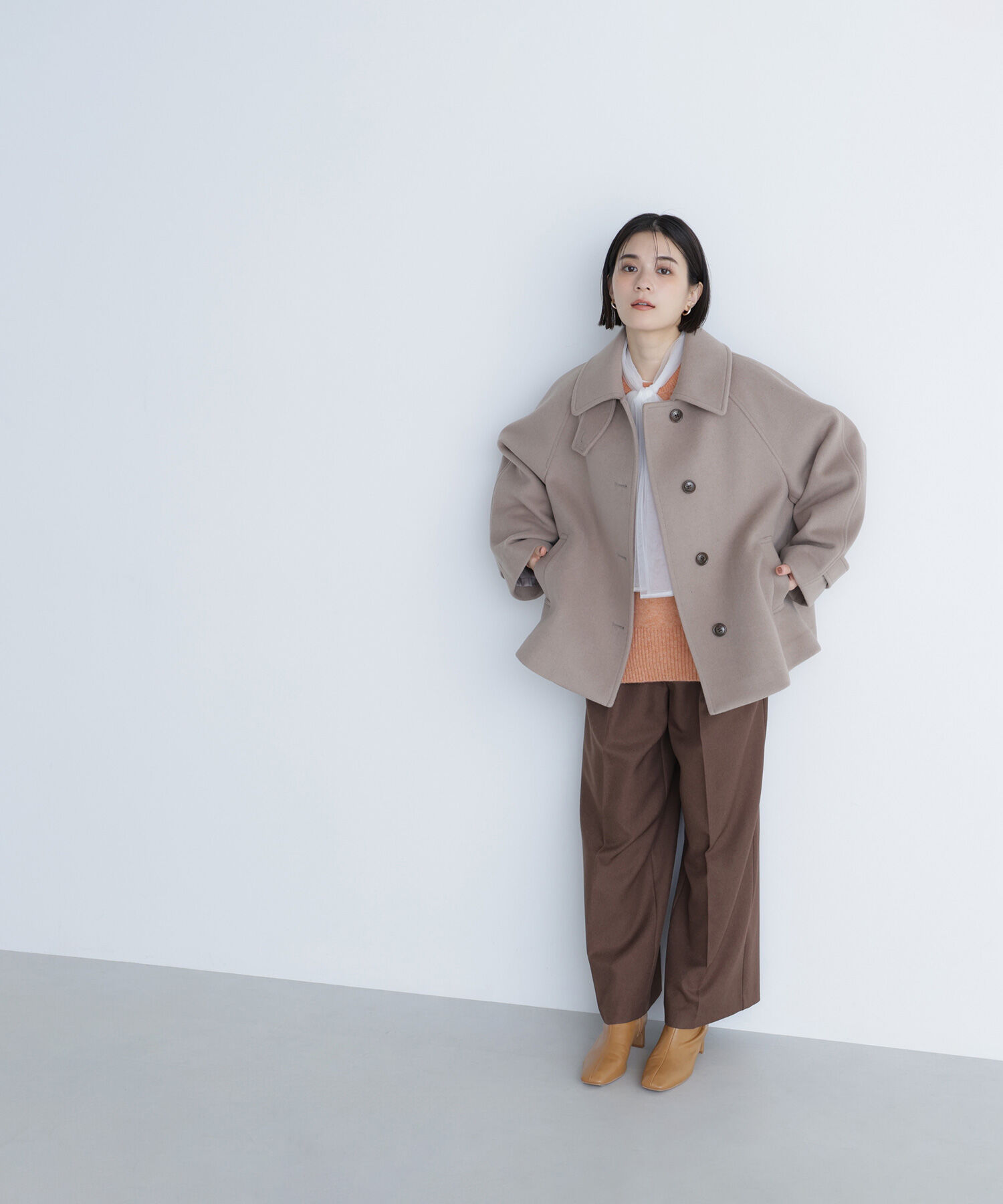  「ステンカラーハーフコート」|ブルゾン・スタジャン|