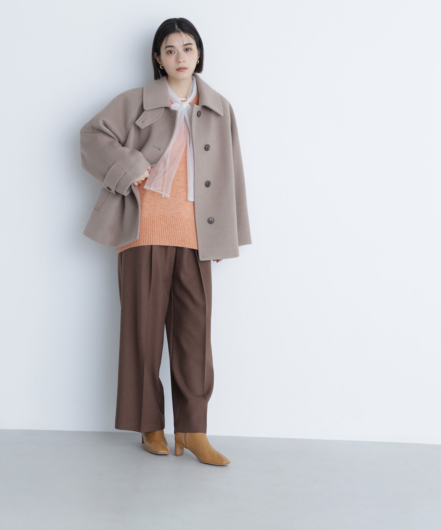  「ステンカラーハーフコート」|ブルゾン・スタジャン|