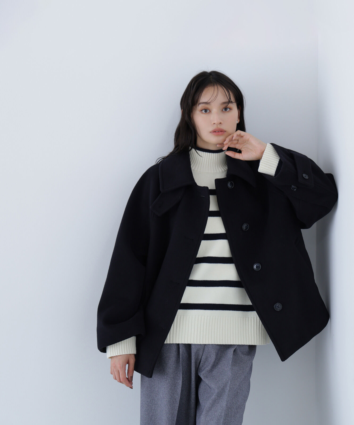  「ステンカラーハーフコート」|ブルゾン・スタジャン|