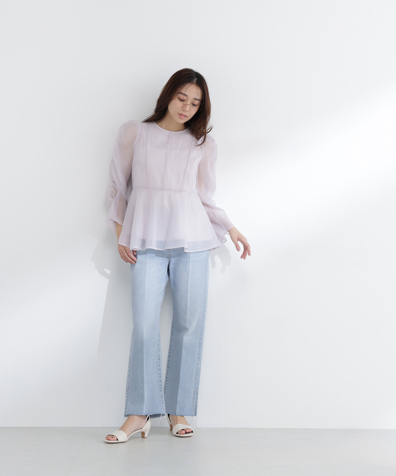  「シアーペプラムブラウス」|シャツ・ブラウス|