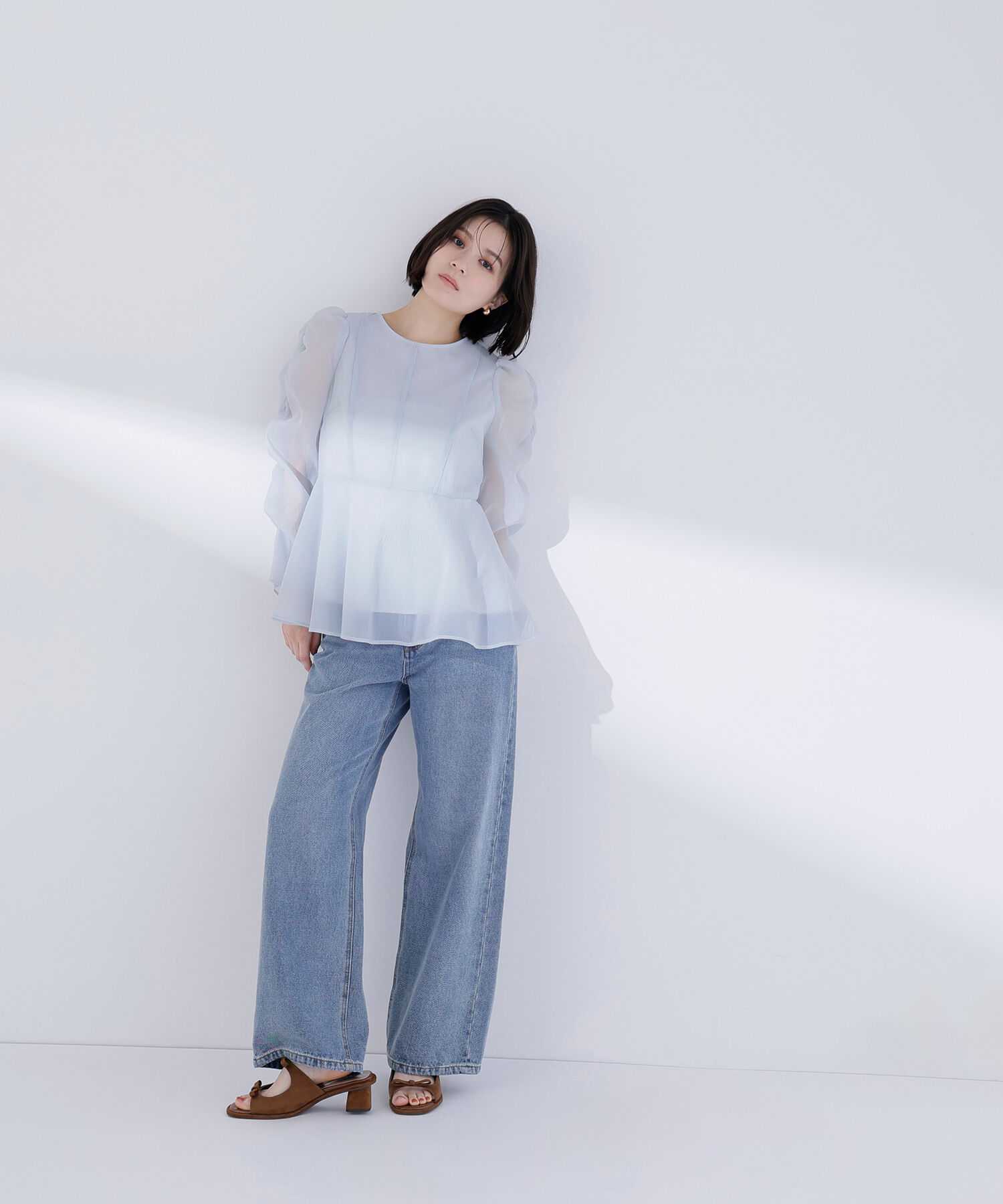  「シアーペプラムブラウス」|シャツ・ブラウス|