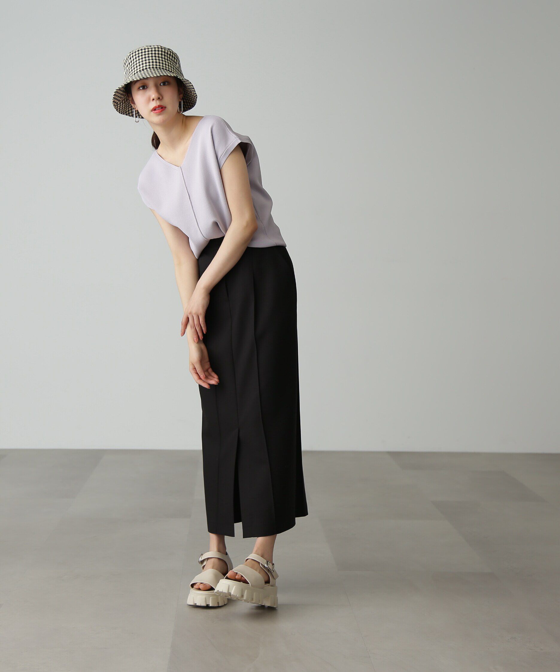  「[低身長サイズ/Sシリーズ]ピンタックナロースカート」|スカート|