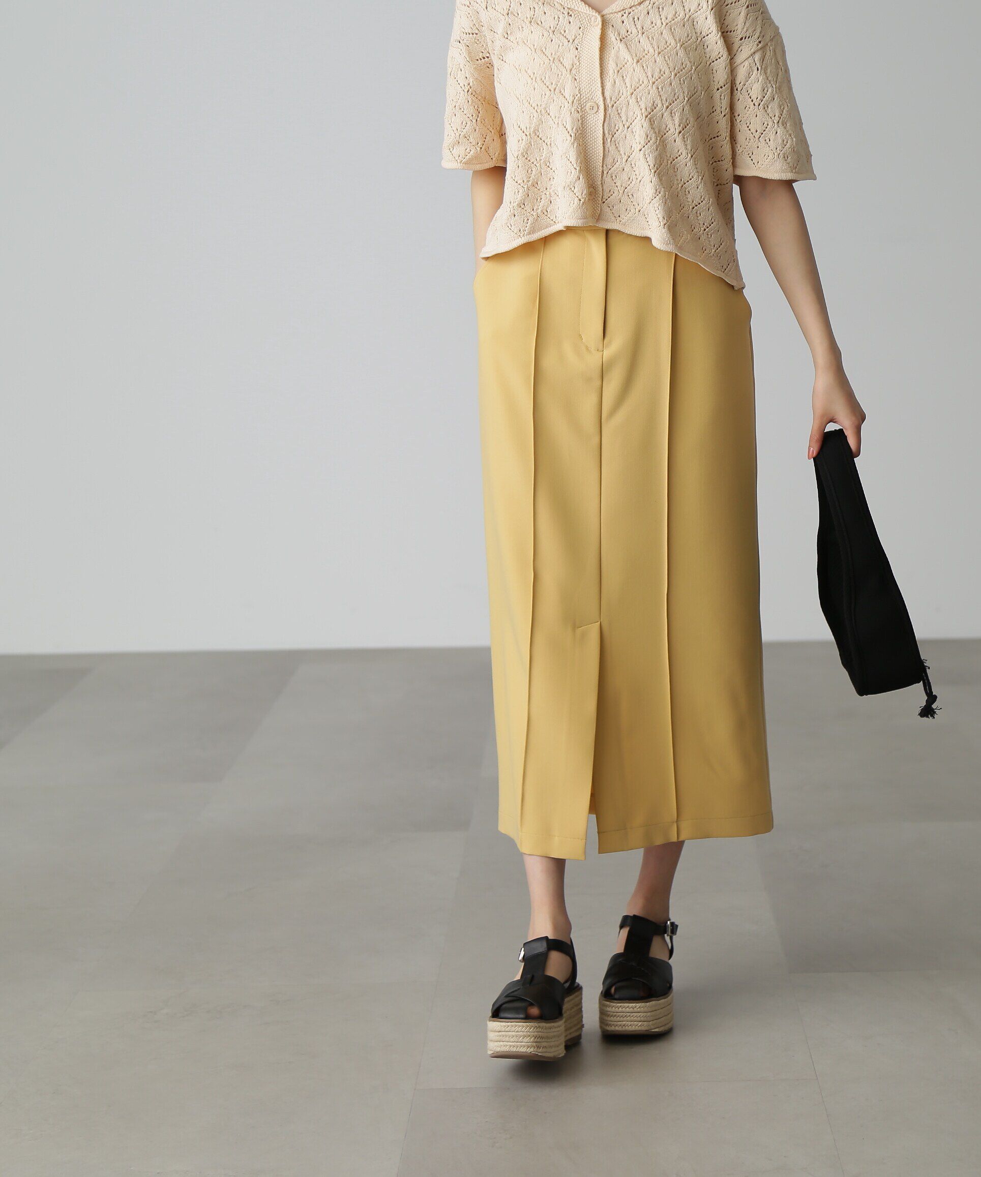  「[低身長サイズ/Sシリーズ]ピンタックナロースカート」|スカート|