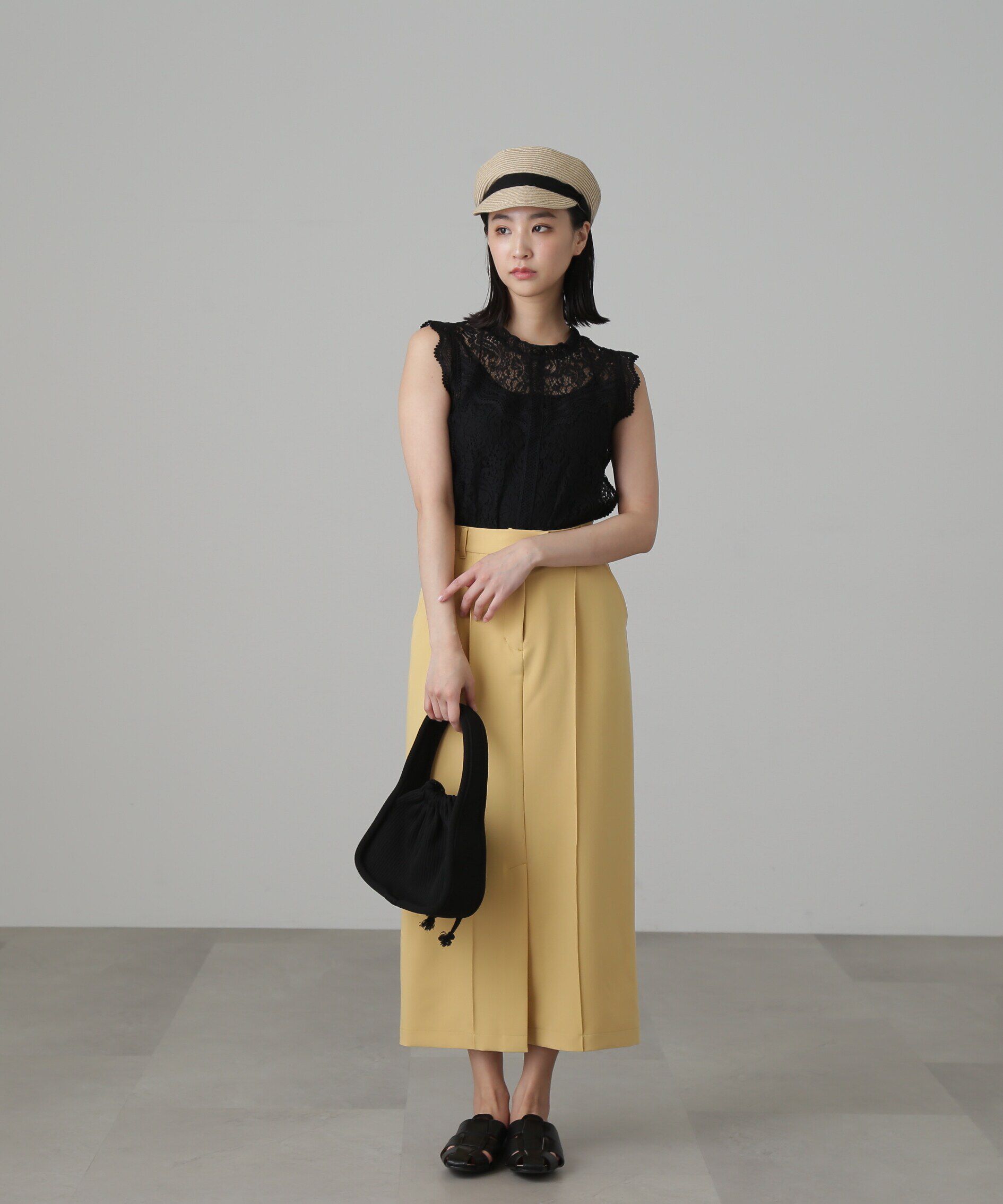  「[低身長サイズ/Sシリーズ]ピンタックナロースカート」|スカート|