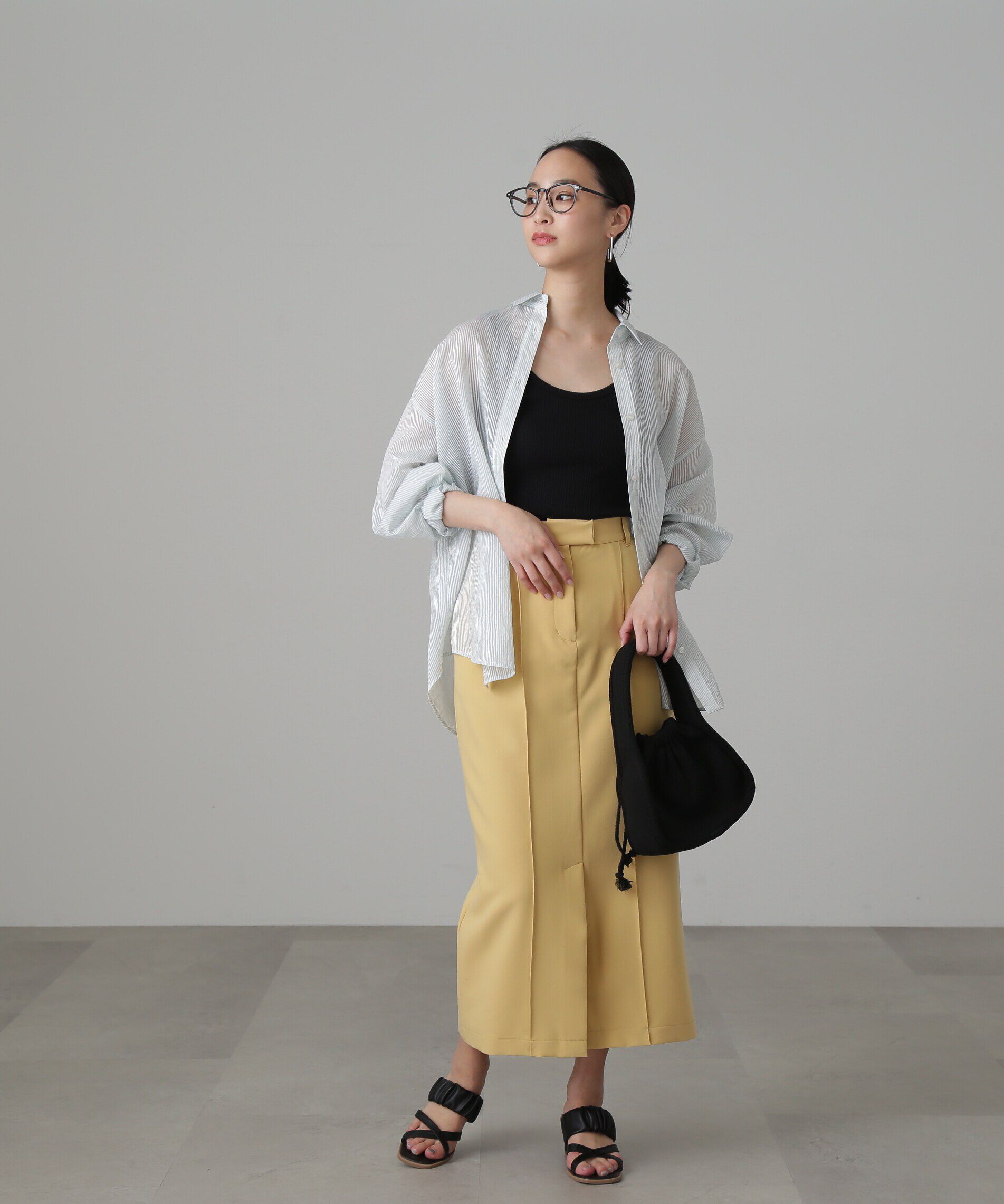  「[低身長サイズ/Sシリーズ]ピンタックナロースカート」|スカート|