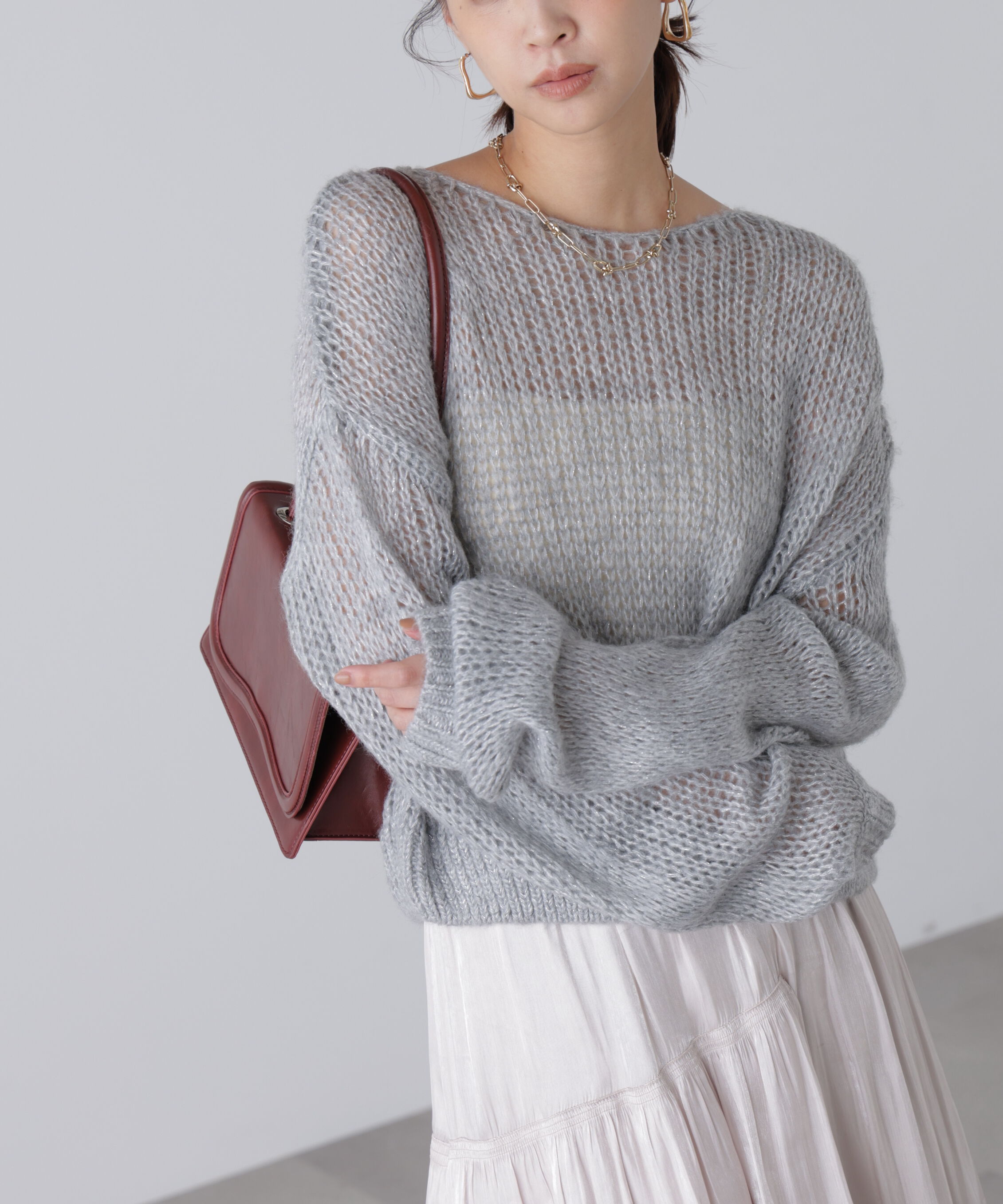  「シアーモヘヤラメニット」|ニット・セーター|