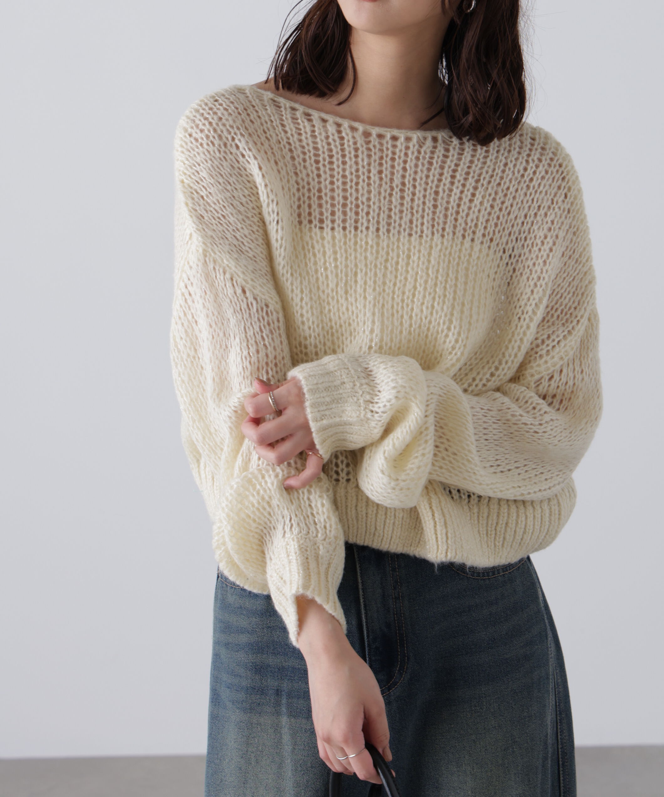  「シアーモヘヤラメニット」|ニット・セーター|